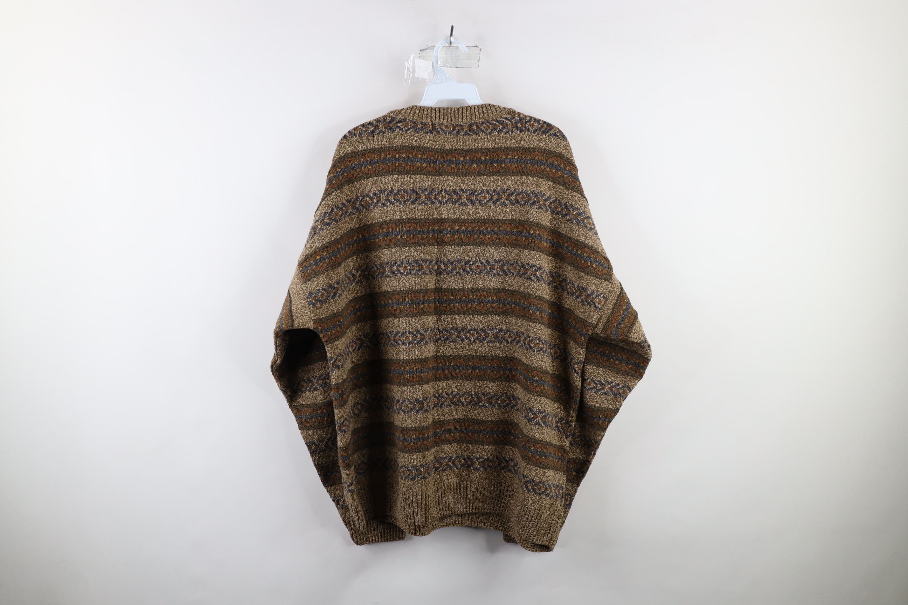 Vintage Vintage 90s Streetwear Fair Isle Knit Sweater USA Size US XL / EU 56 / 4 - 5 Thumbnail