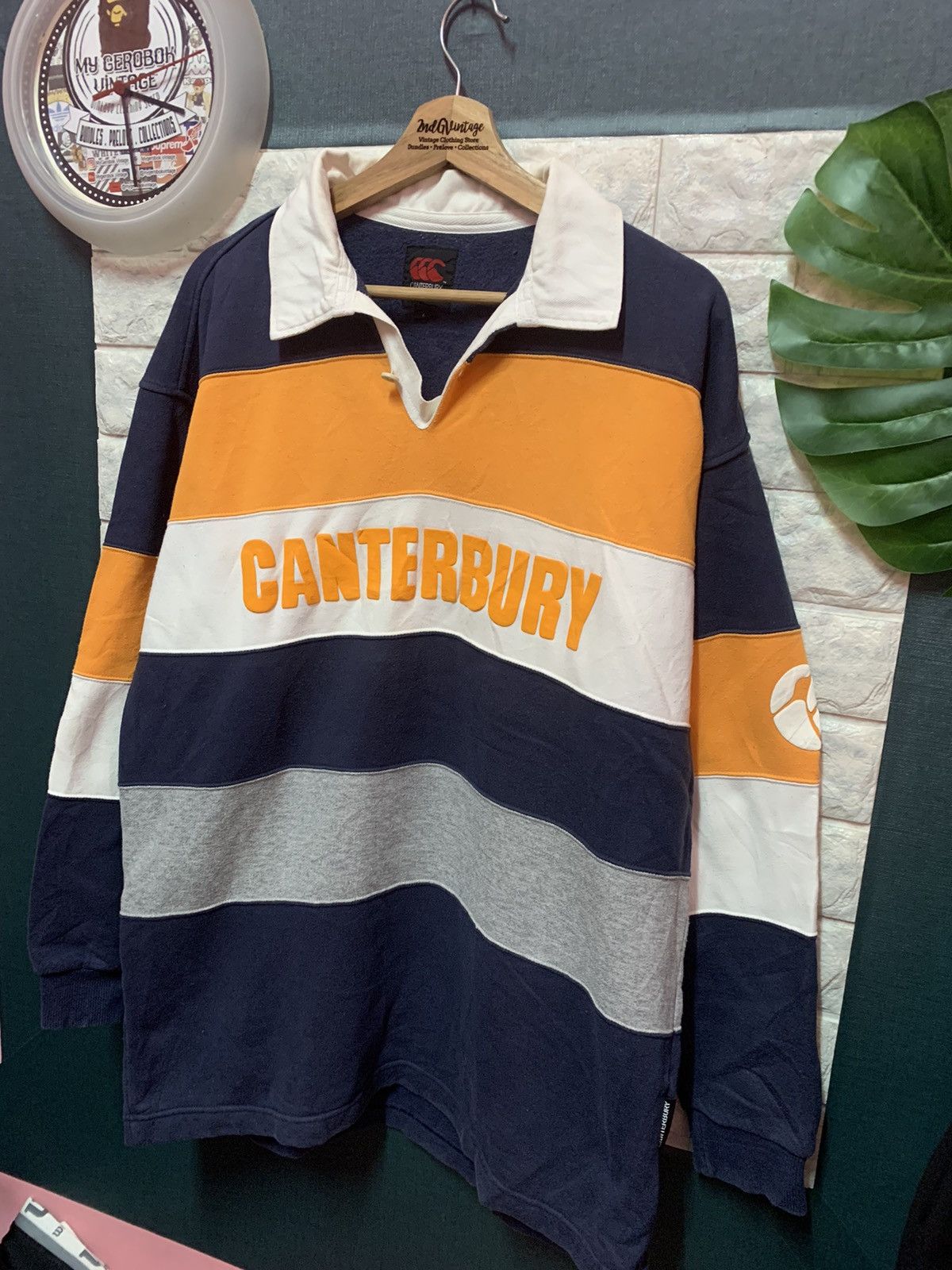 Canterbury of New Zealand × Sports Specialties RARE!! Polo Shirt Rugby CANTERBURY Size US L / EU 52-54 / 3 - 2 Thumbnail