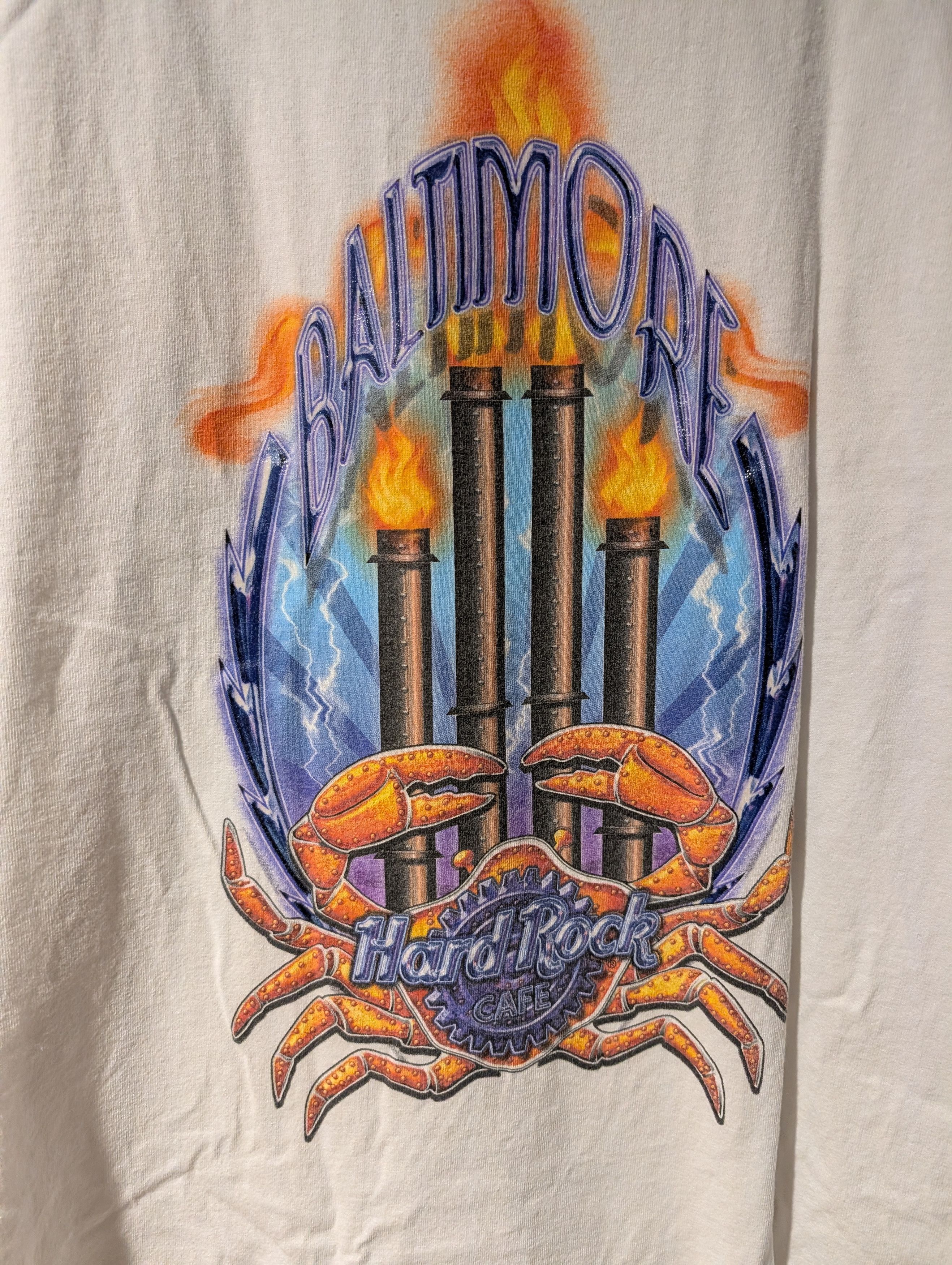 Hard Rock Cafe Vintage 90s Hard Rock Cafe Baltimore Crabs Animal T-Shirt Size US XL / EU 56 / 4 - 2 Thumbnail