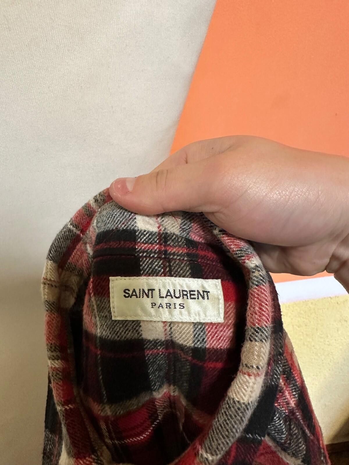 Saint Laurent Paris Saint Laurent Paris SS16 Surf Sound Bleached Raw Hem Flanel Size L / US 10 / IT 46 - 8 Thumbnail