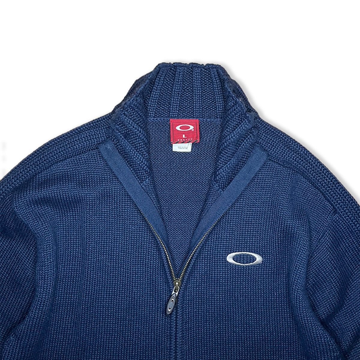 Oakley 2000’s Oakley Heavy Knit Wool Zip Up Jacket Size US L / EU 52-54 / 3 - 6 Thumbnail