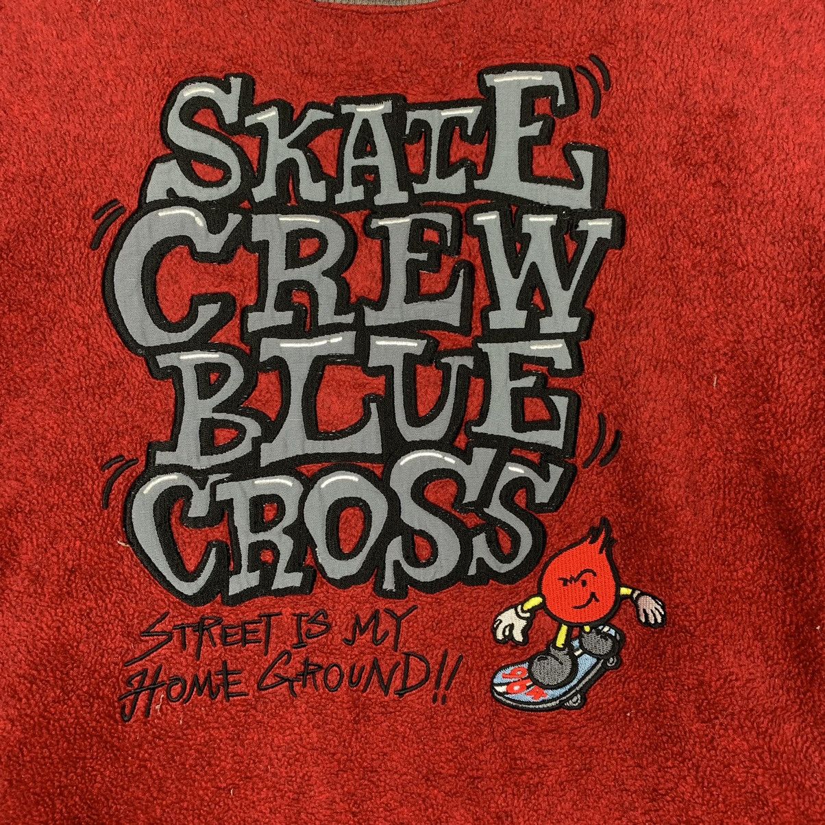 Japanese Brand Skate Crew Blue Cross Sweatshirt Size US M / EU 48-50 / 2 - 10 Thumbnail