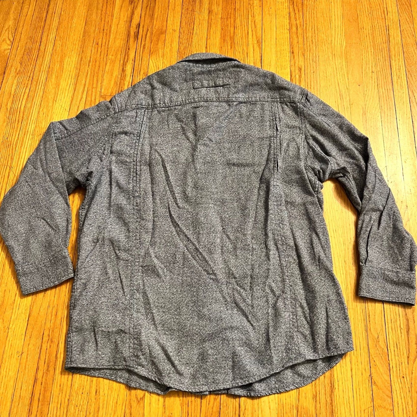 Duluth Trading Company Duluth Flannel Shirt Mens Large Blue Heathered Button Up Long Sleeve Size US L / EU 52-54 / 3 - 3 Thumbnail