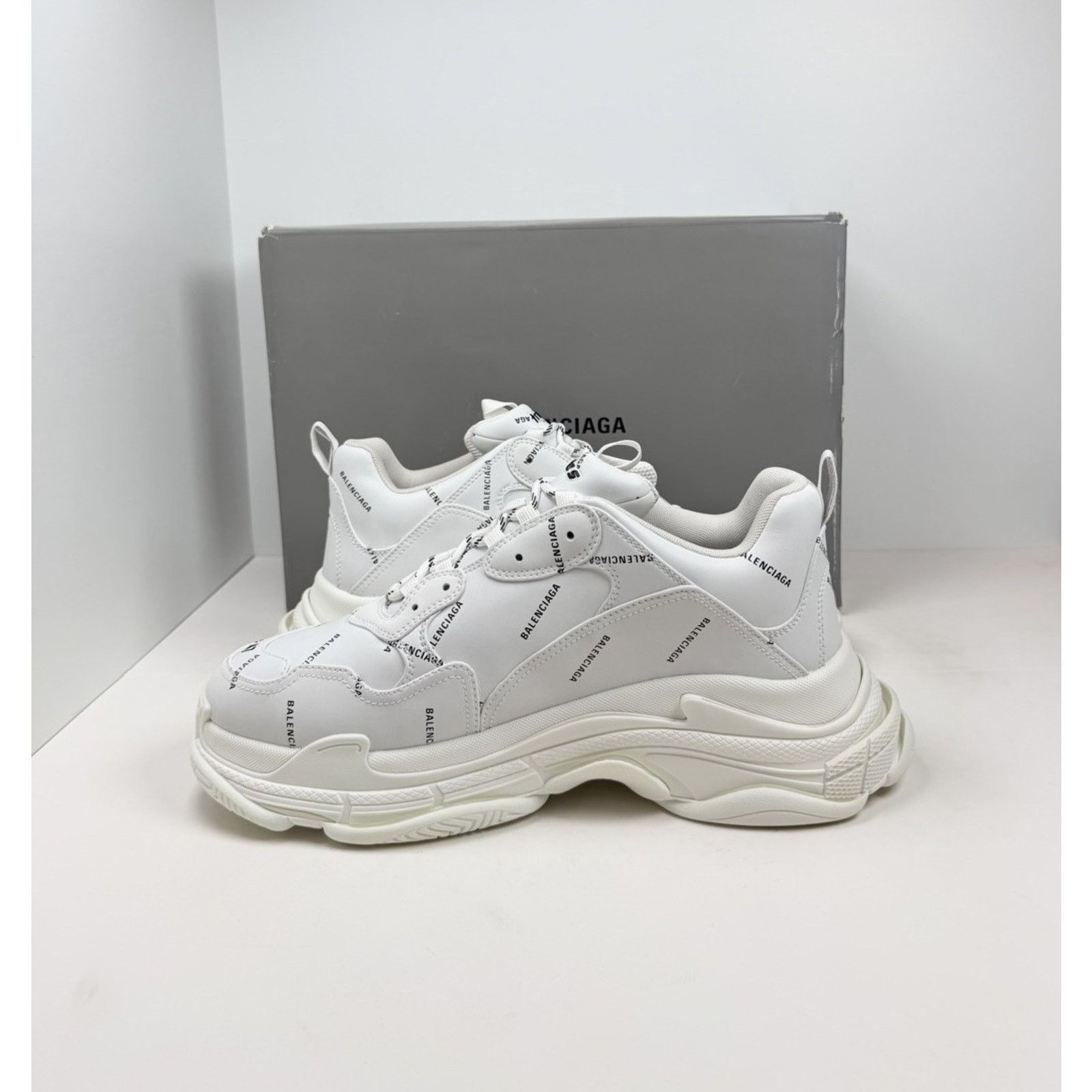Balenciaga Size 47EU/14US - Balenciaga Triple S Allover Logo NEW Size US 14 / EU 47 - 6 Thumbnail