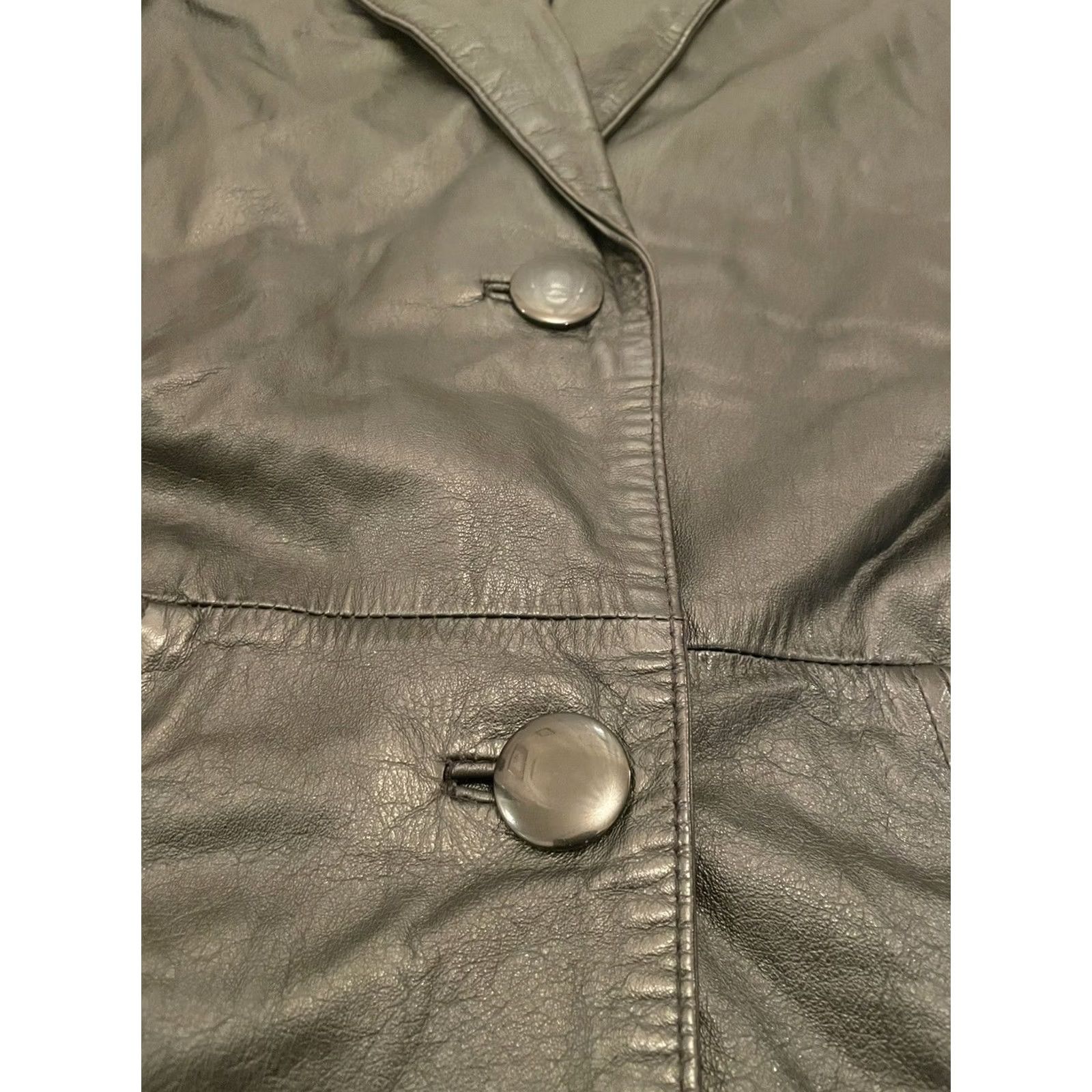 G-III G-III Women's Trench Coat Long Leather Black M Shirt? Size M / US 6-8 / IT 42-44 - 4 Thumbnail