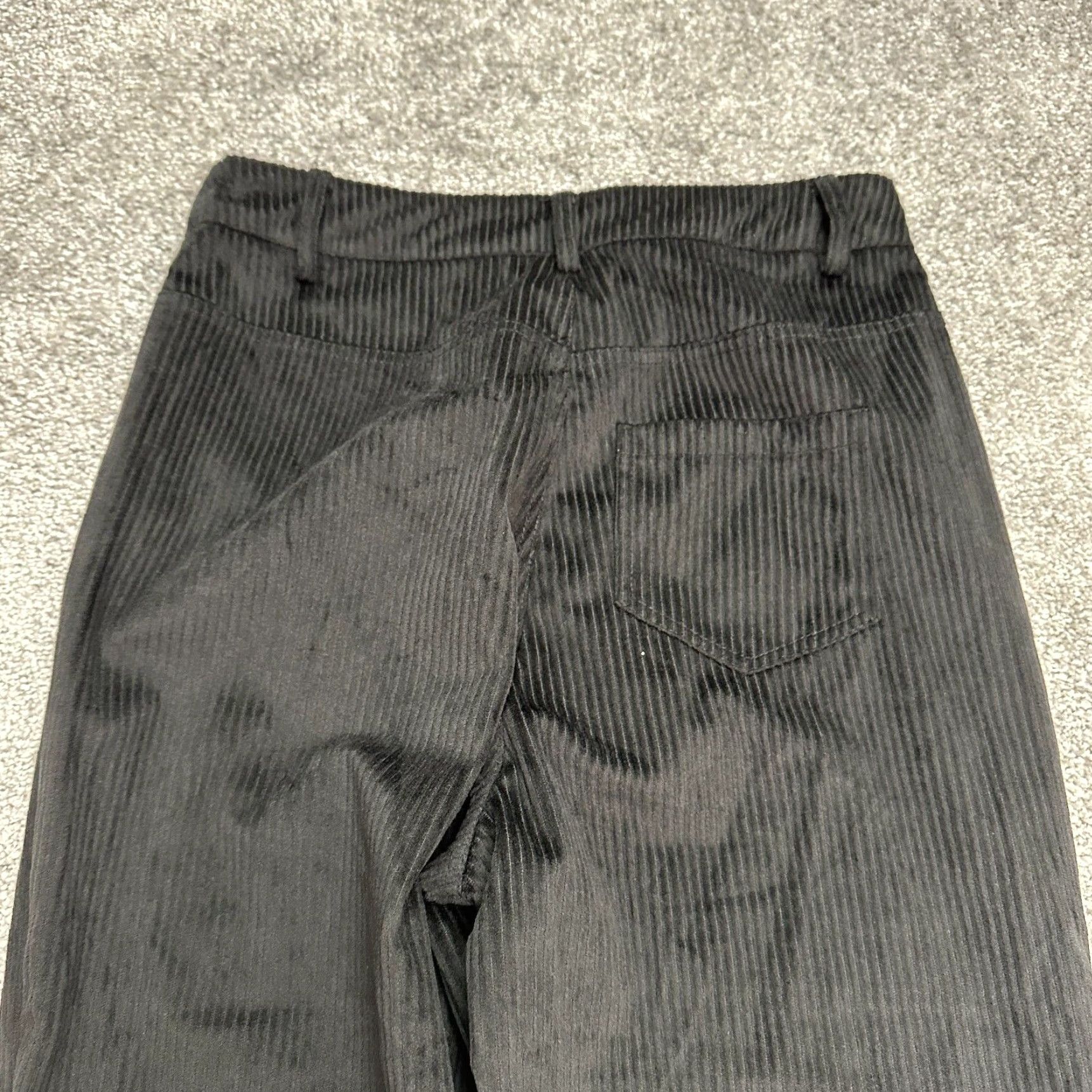 ZAFUL Zaful Corduroy Pants Women Small Black High Rise Casual 27x28.5 Straight Size 28" / US 6 / IT 42 - 4 Thumbnail