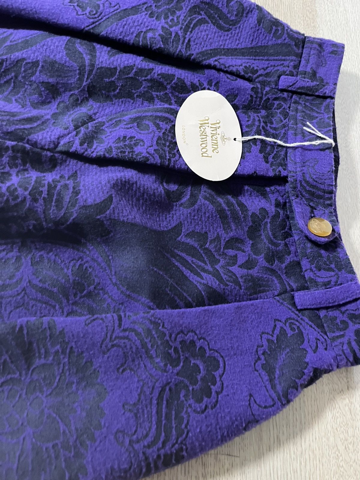 Vivienne Westwood 10 Vivienne Westwood gold label floral wide cropped pants Size 28" / US 6 / IT 42 - 4 Thumbnail