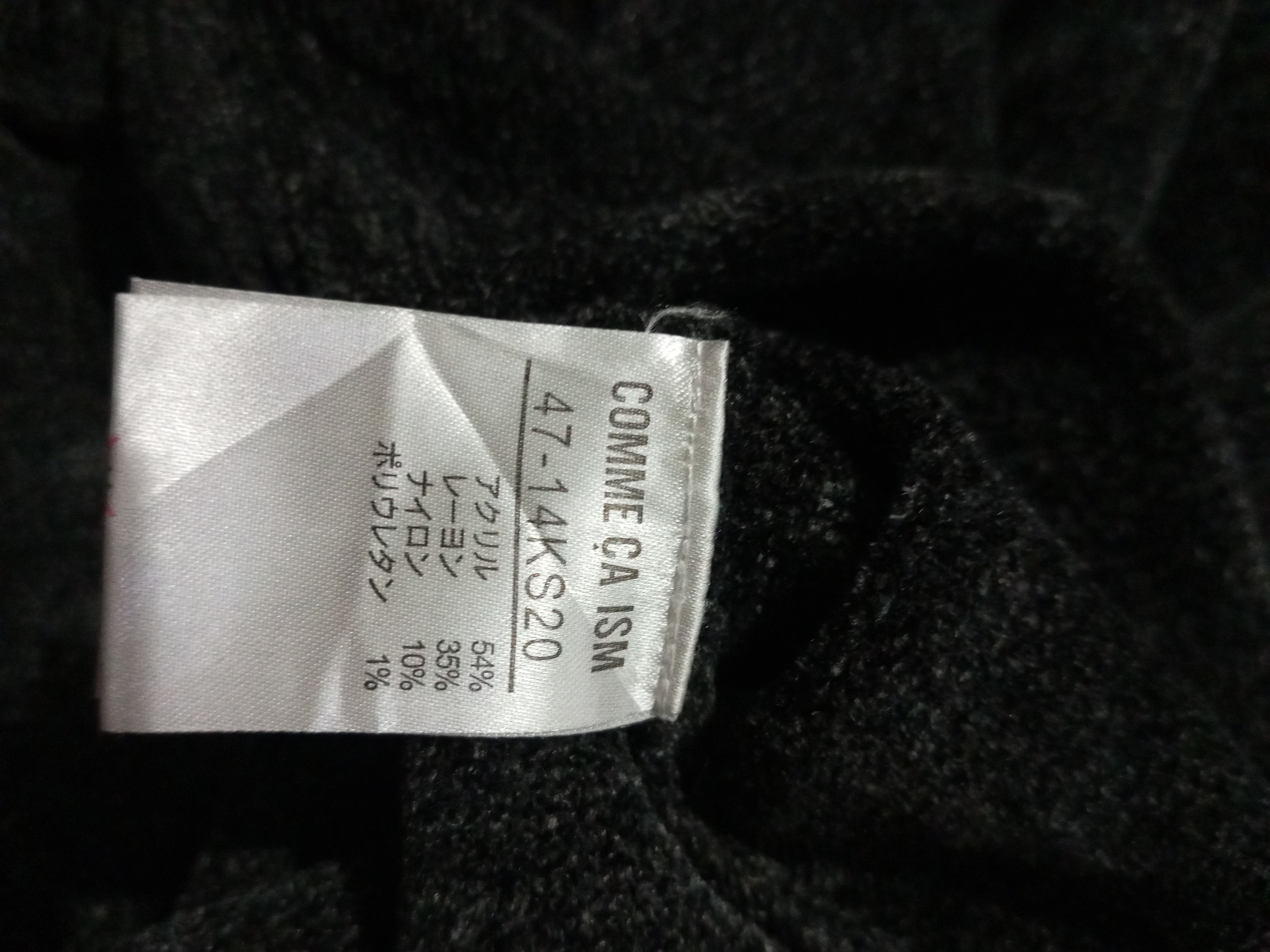 Vintage Comme CA Ism - knit zipper line