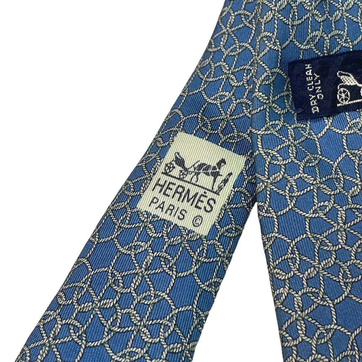Hermes Hermes Paris Chain Linked Silk Ties 7822 UA Size ONE SIZE - 7 Thumbnail