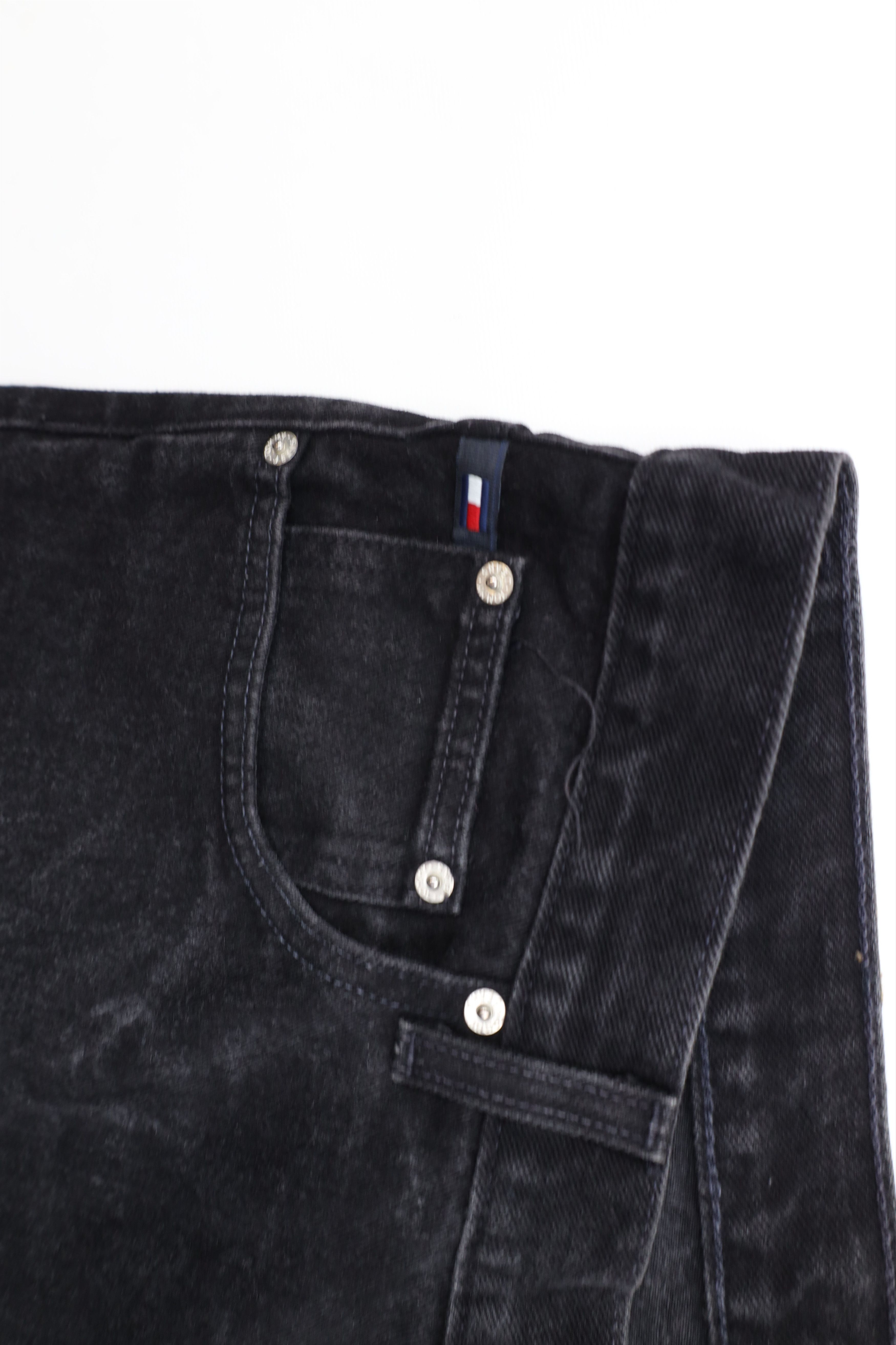 Tommy Hilfiger Vintage 90s Tommy Hilfiger Baggy Wide Leg Denim Jeans Black Size US 38 / EU 54 - 7 Thumbnail