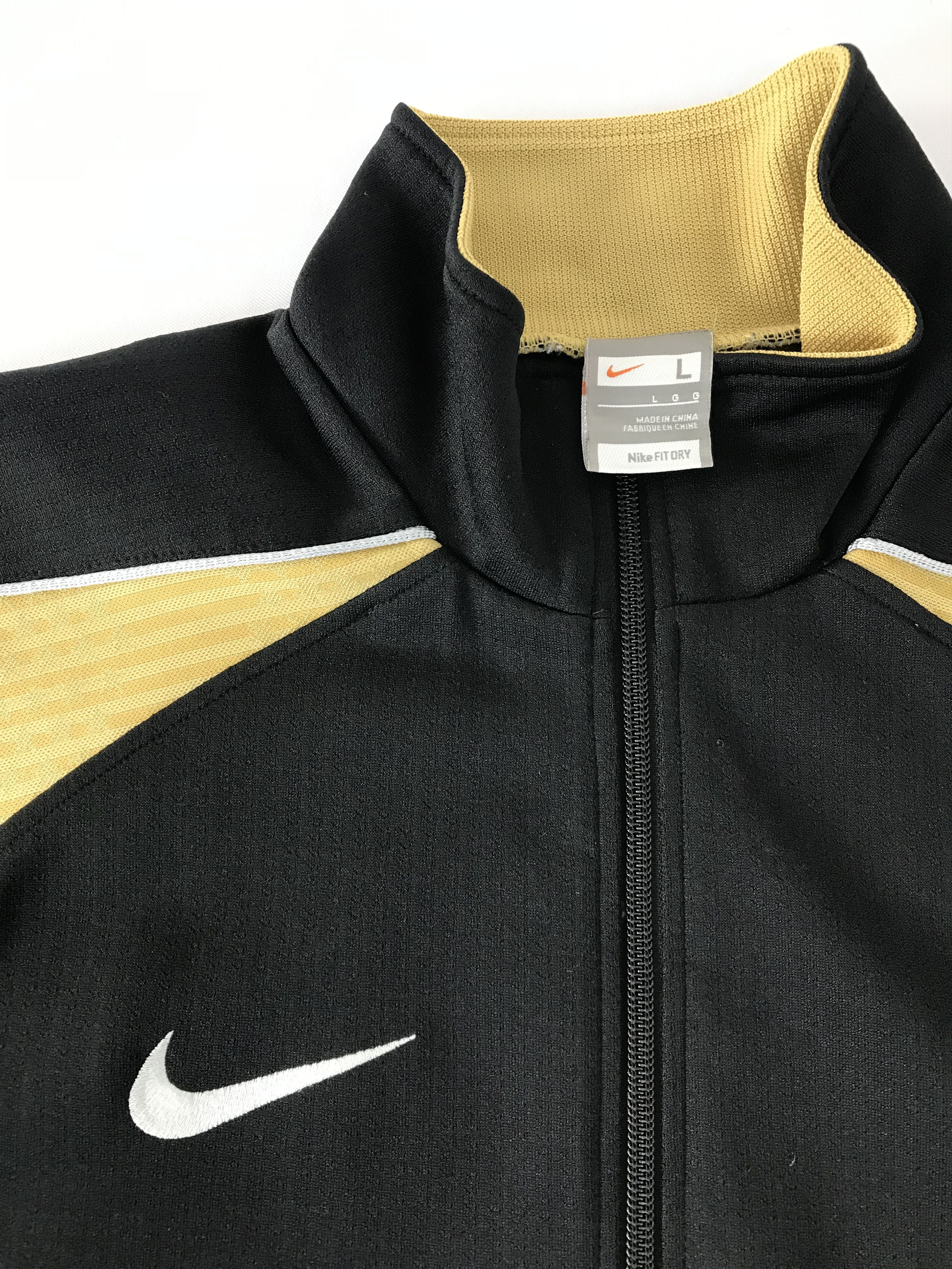 Nike Jerseys Nike Two Tones Colour Zipper Up Long Sleeve Shirt Size US M / EU 48-50 / 2 - 5 Thumbnail