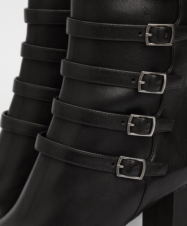 Saint Laurent Paris o1y0126 Ankle Boots in Black Size US 5 / IT 35 - 6 Thumbnail