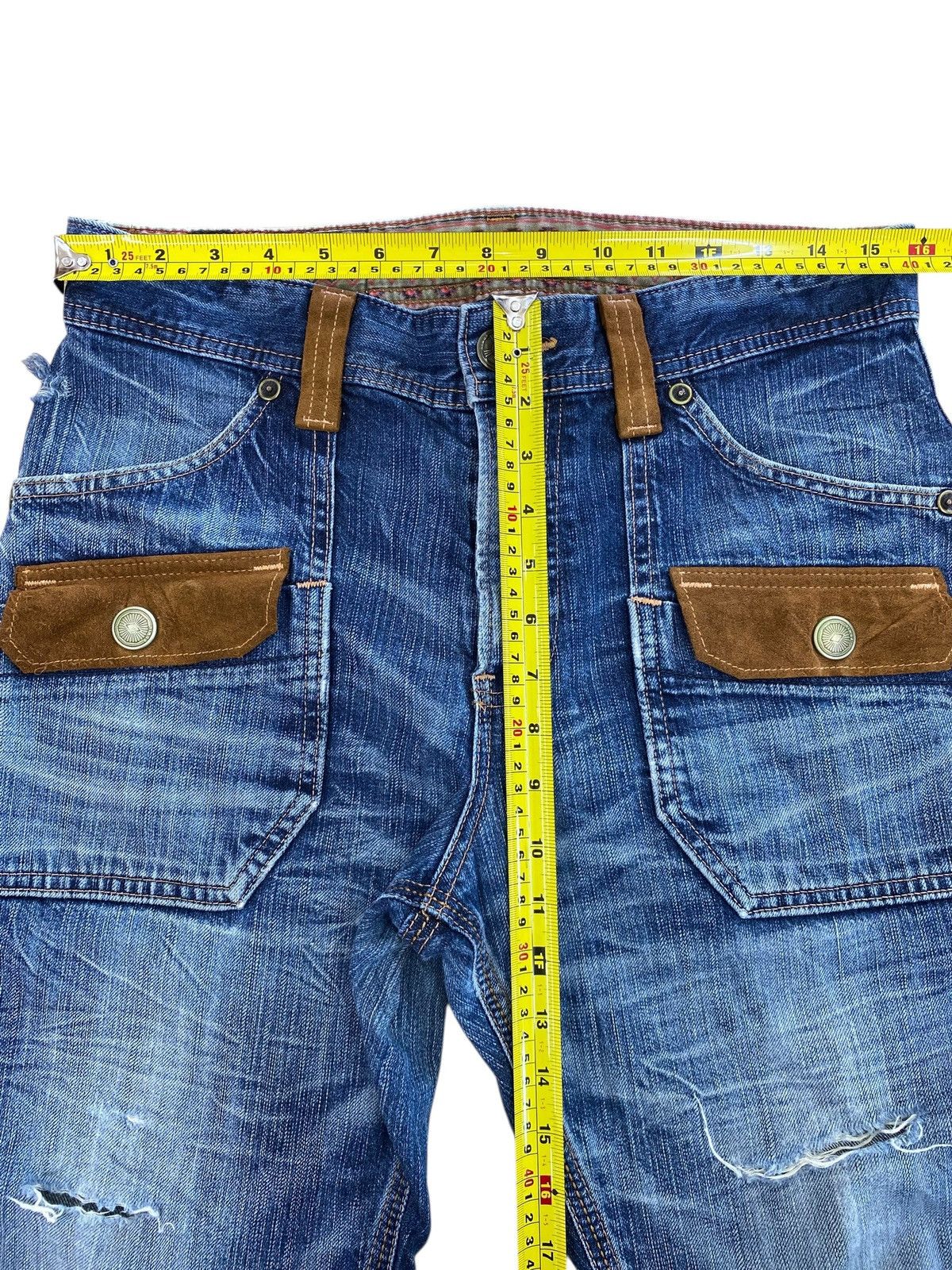 Edwin Edwin Bush Paint Ripped Style Loose Jeans Size US 32 / EU 48 - 7 Thumbnail