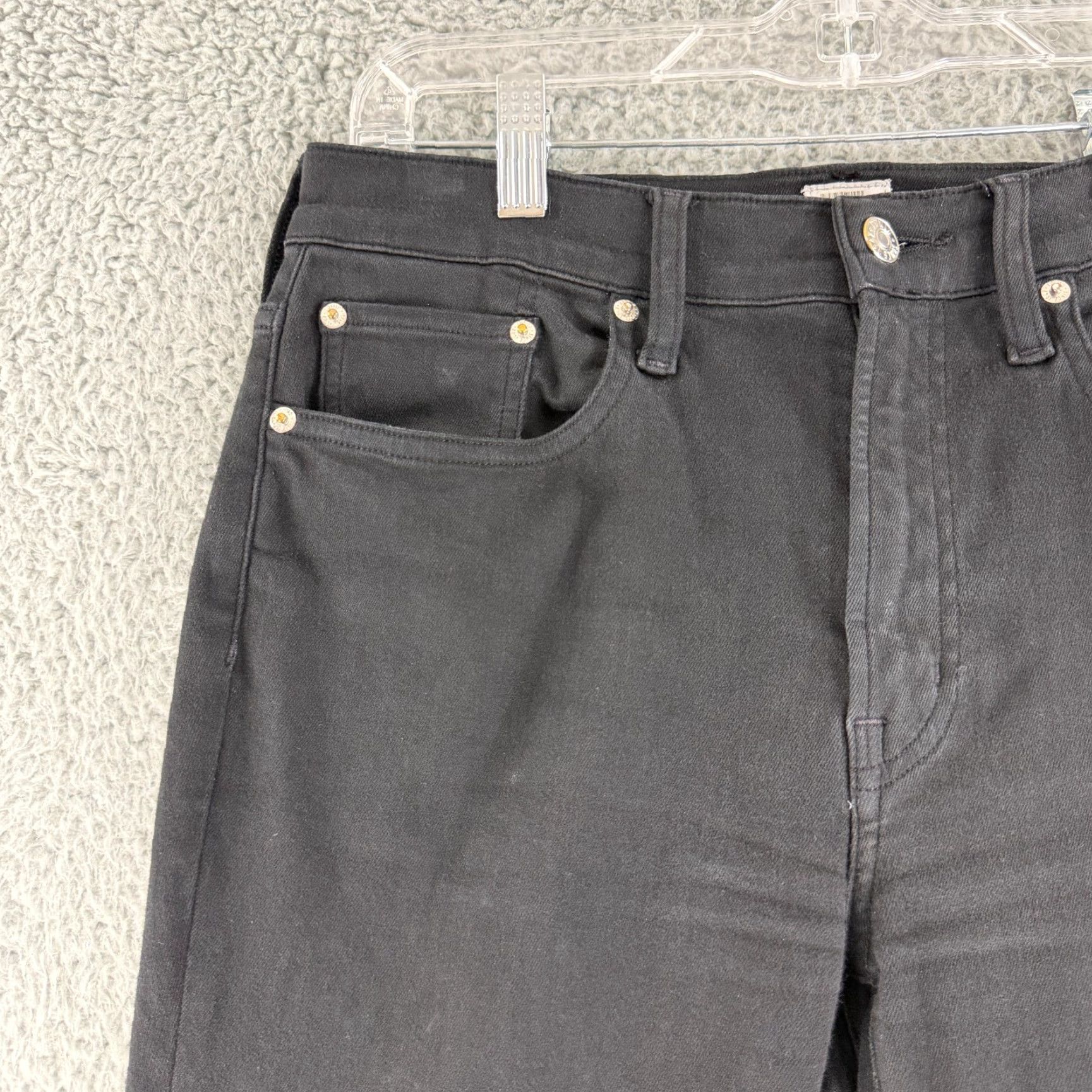 Edwin Edwin Cassia Mini-Boot Jeans Womens Size 29 Black Denim Mid-Rise Stretch Jeans Size 29" - 2 Thumbnail