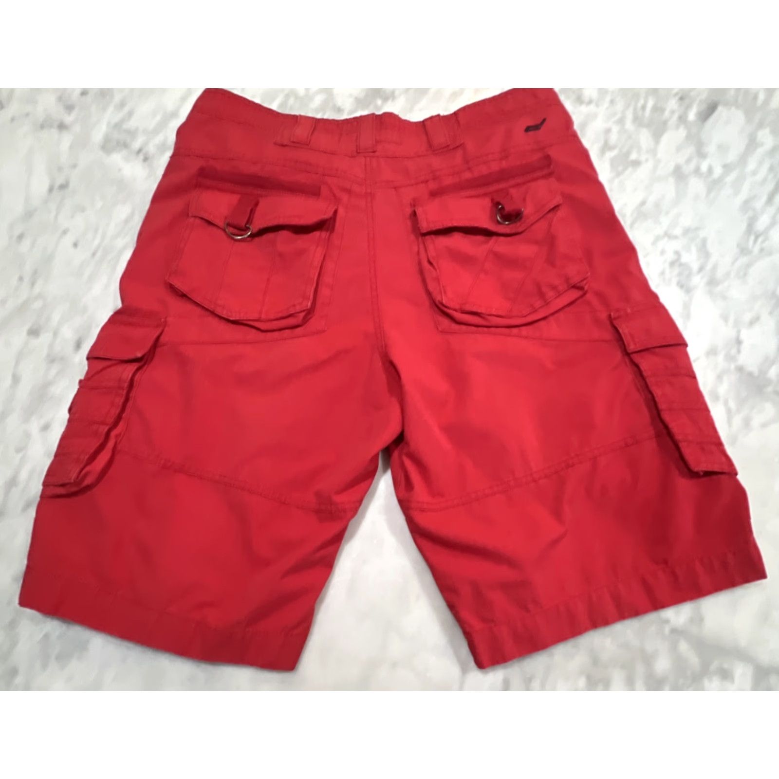 Denime VINTAGE Do Denim Cargo Shorts Mens 36 Red Flat Front 12” Inseam Skater Y2K Cargo Pocket Relaxed Classic Casual Mens Size US 36 / EU 52 - 3 Thumbnail