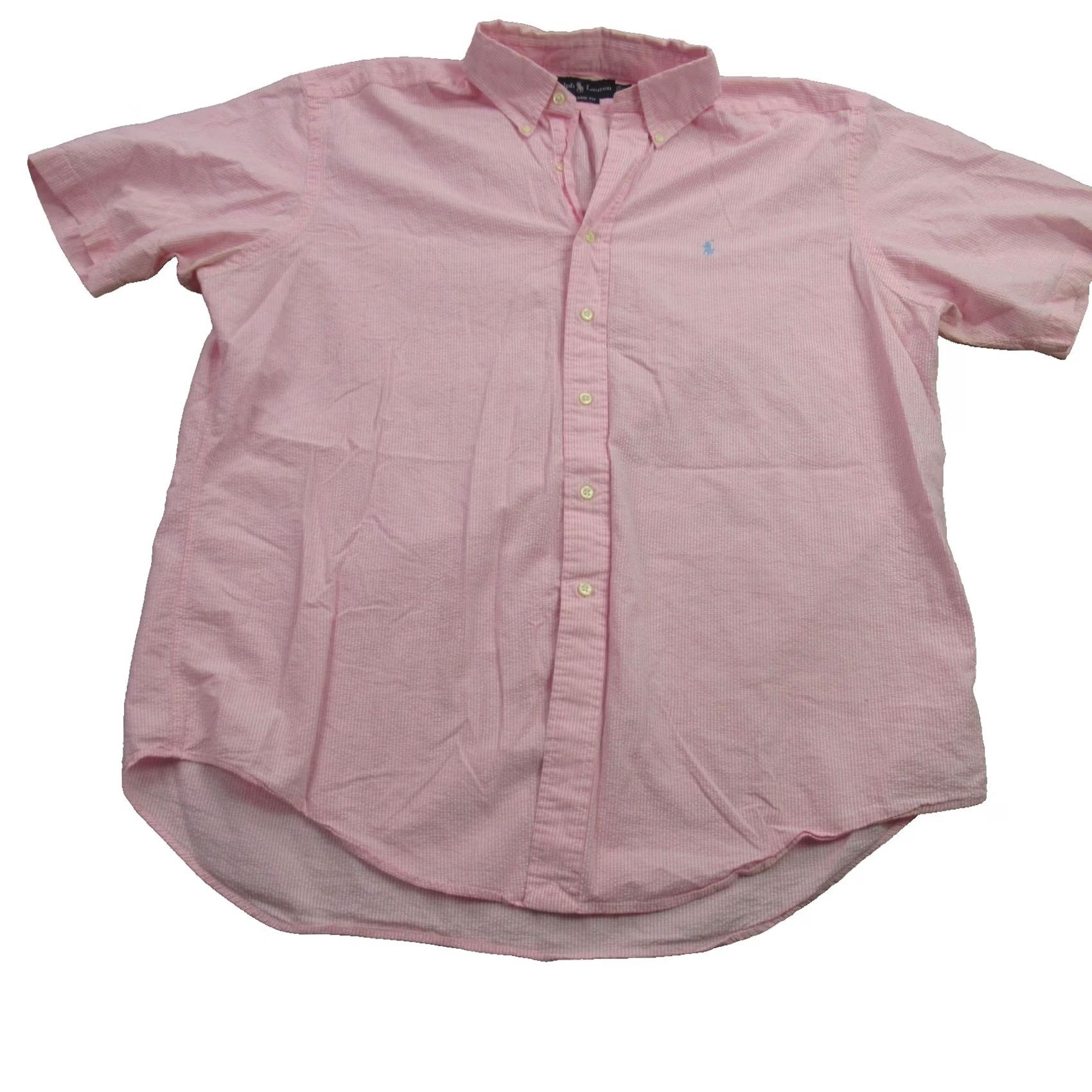 Polo Ralph Lauren Ralph Lauren Shirt Mens XL Short Sleeve Button Up Check Pink Size US XL / EU 56 / 4 - 2 Thumbnail