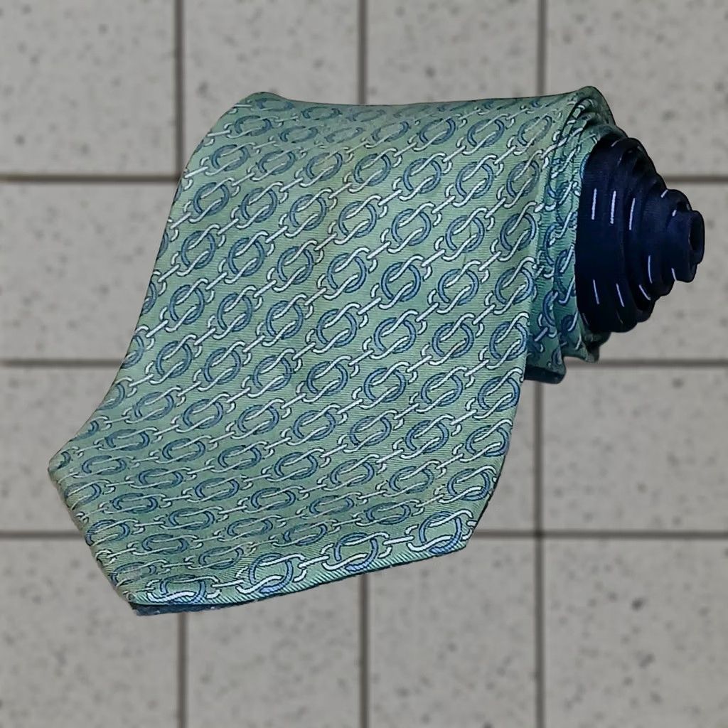 Tommy Hilfiger Tommy Hilfiger Necktie Blue Teal Geometric 100% Silk 58" x 3.75" Mens Tie Pattern Logo Vintage: No.png Size ONE SIZE - 1 Thumbnail