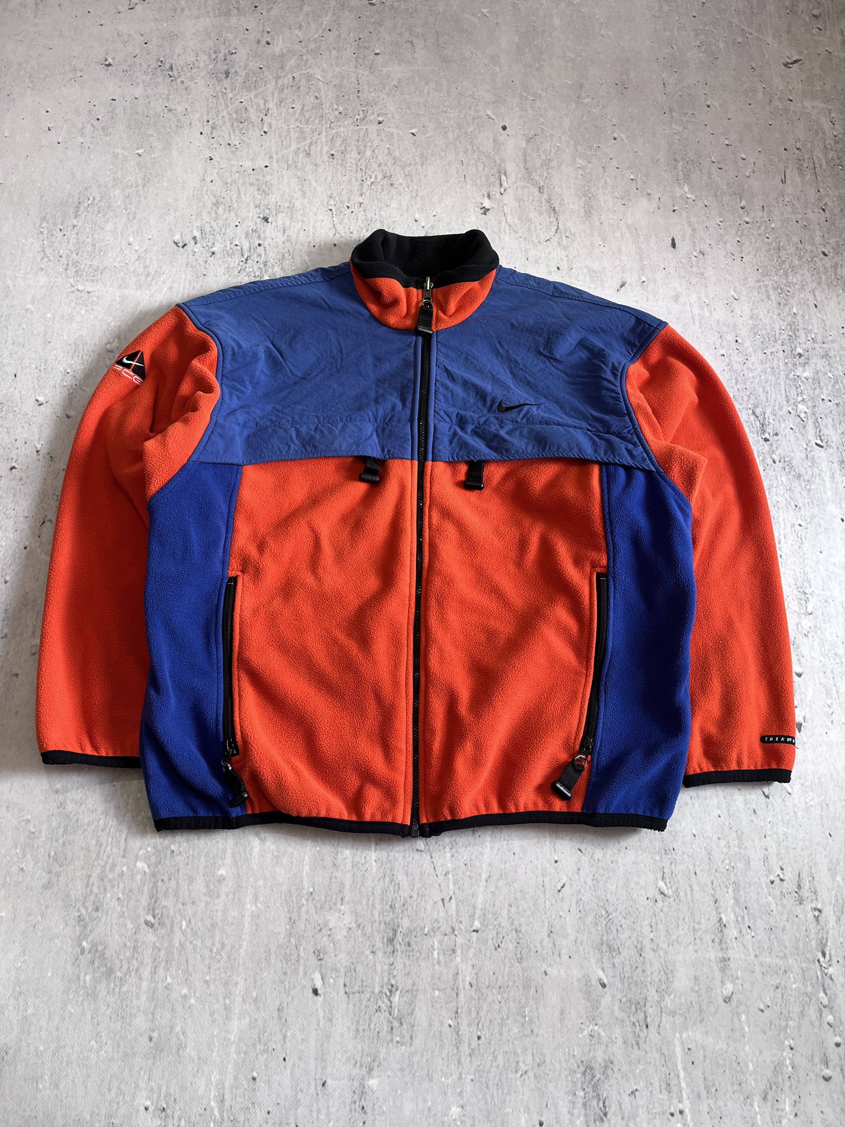 Nike ACG NIKE ACG VINTAGE 90S BLUE ORANGE FLEECE JACKET Size US L / EU 52-54 / 3 - 1 Thumbnail