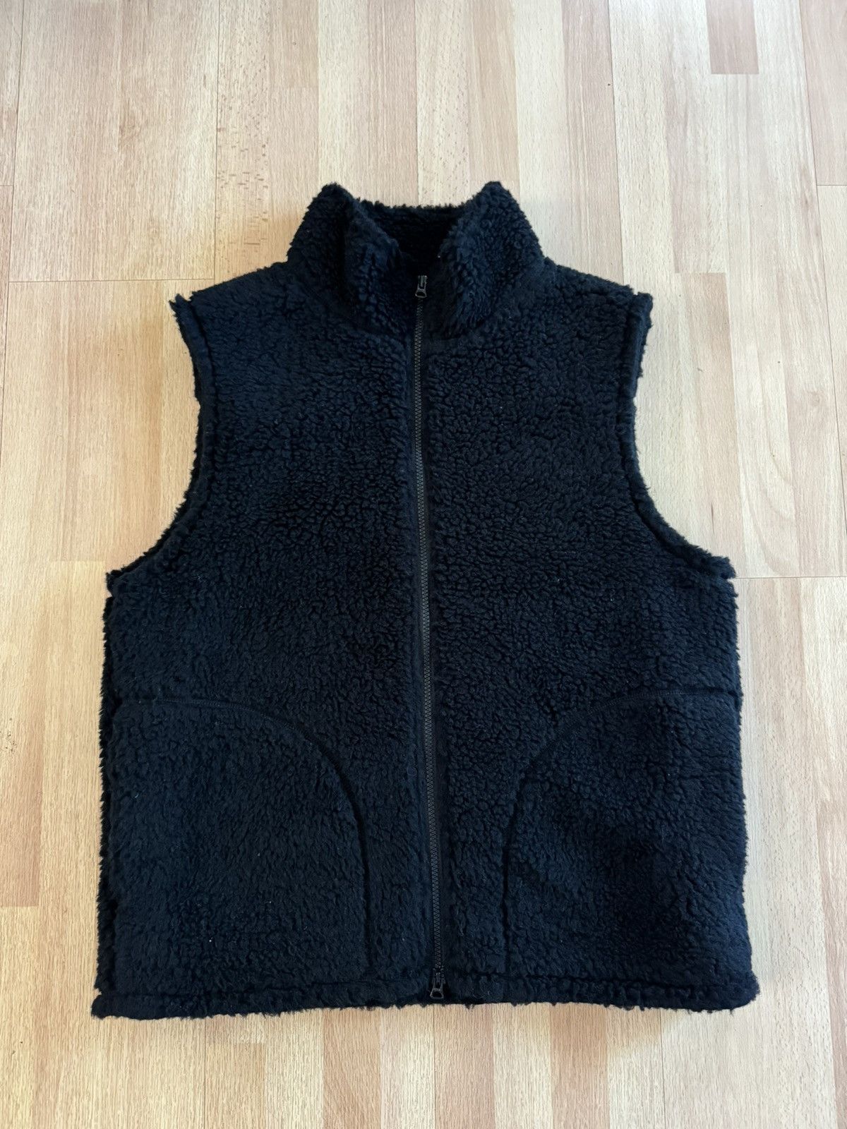 image of Beams Plus Boa Fleece Vest in Black, Men's (Size Medium)