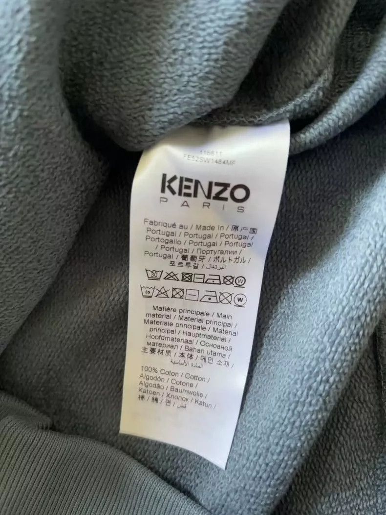 KENZO Tiger head embroidery round neck long sleeve hoodie