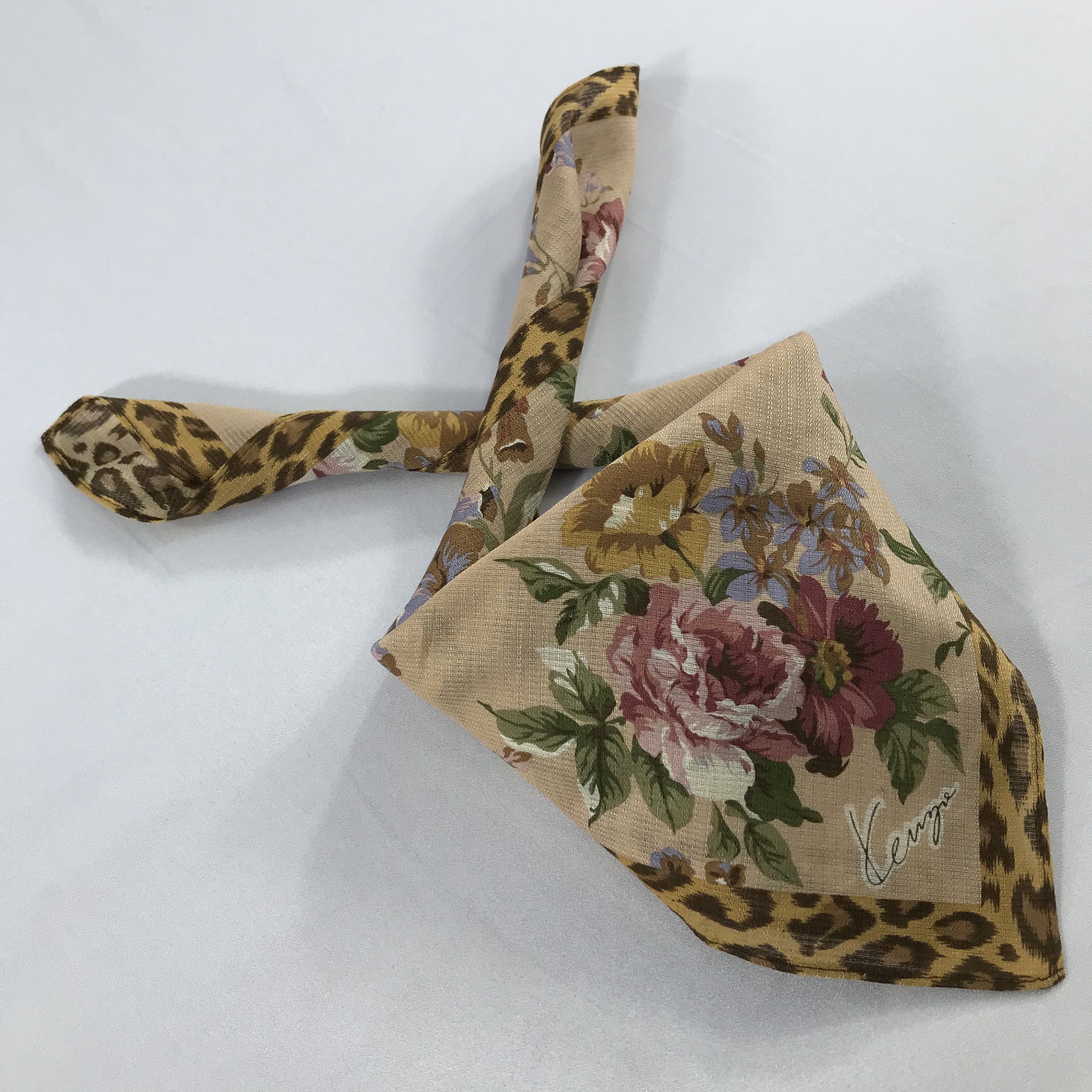 Kenzo × Vintage Kenzo Bandana / Handkerchief / Neckerchief - S2444 Size ONE SIZE - 4 Thumbnail