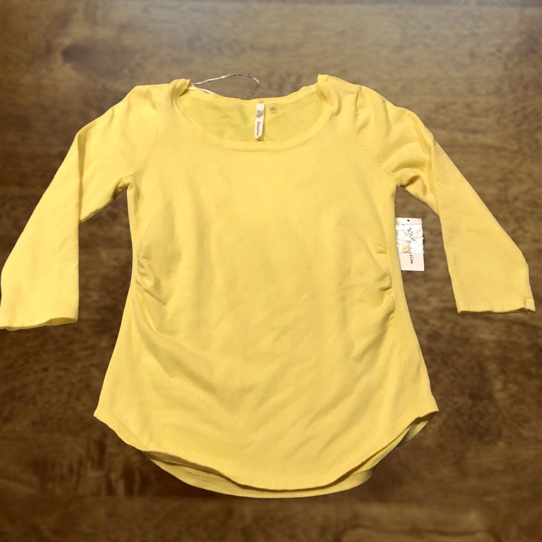 Vintage Ny Collection Sweater Womens Size M Yellow Crew Neck Long Sleeve Pullover Lightweight Knit Classic 18” Chest 24” Length A26 Size M / US 6-8 / IT 42-44 - 1 Thumbnail