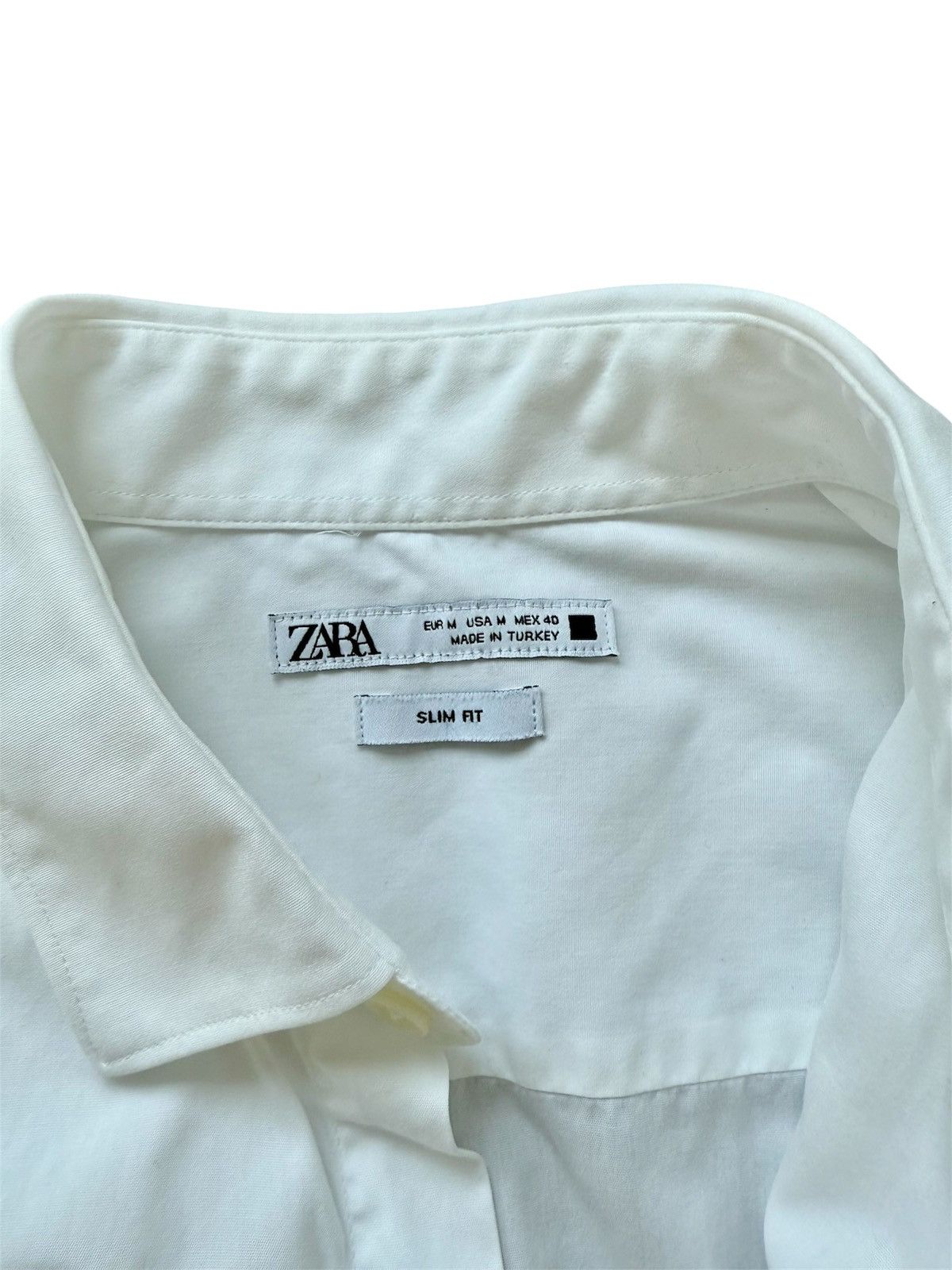 Zara Zara Man Slim Fit Dressy Shirt, White - Size M Size US M / EU 48-50 / 2 - 2 Thumbnail