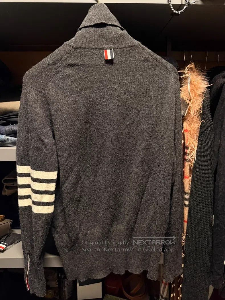 Thom Browne Thom Browne High-necked cashmere cardigan Size US XL / EU 56 / 4 - 2 Thumbnail