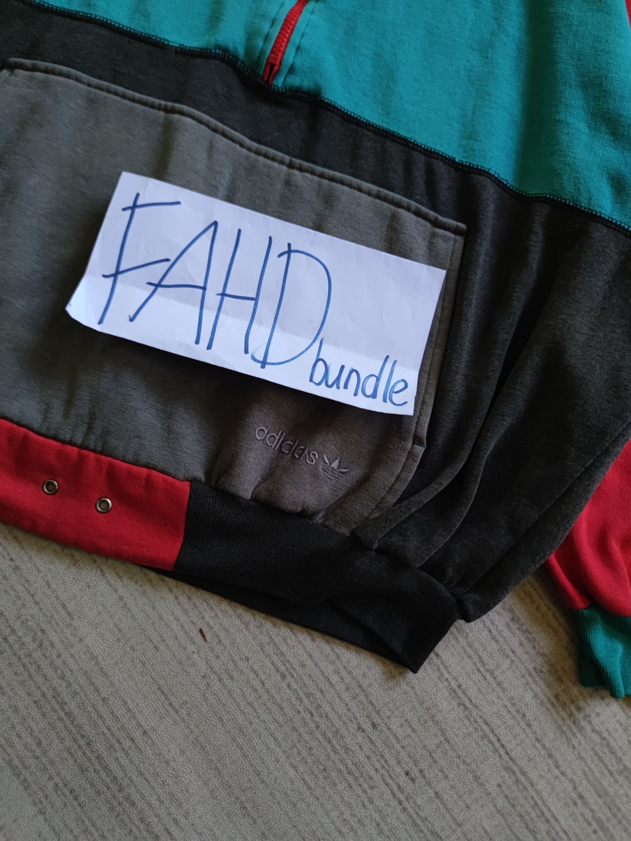 Adidas Vintage Multicolour Adidas Half Zipper Hoodie Size US L / EU 52-54 / 3 - 6 Thumbnail