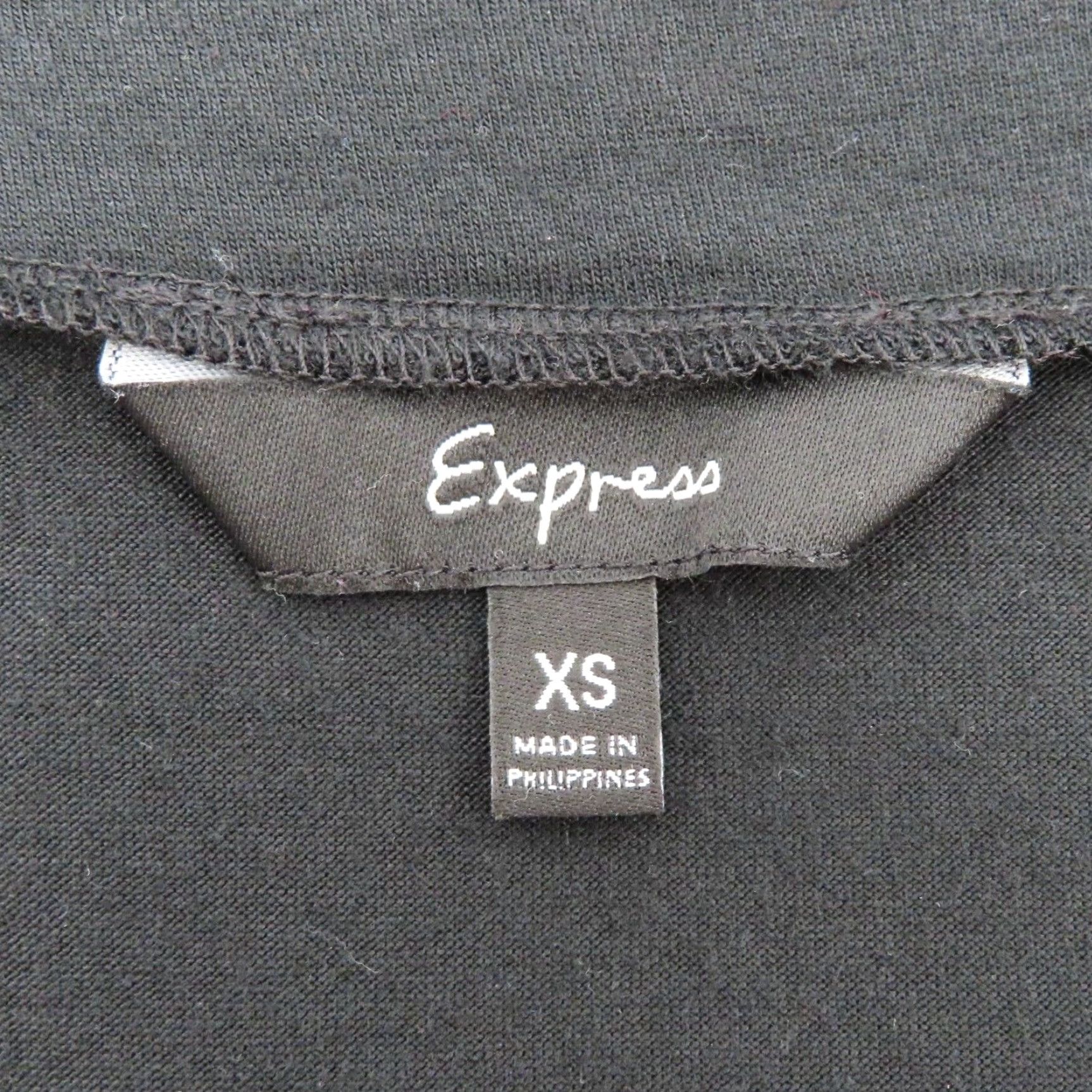 Express Express Wrap Dress Shirt Women XS Solid Black Satin Trim V Neck Cap Sleeve Cap Sleeve? Size XS / US 0-2 / IT 36-38 - 4 Thumbnail