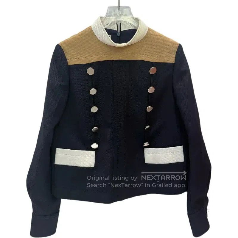 Miu Miu Miu Miu Women's Navy Polyester Jacket . Size L / US 10 / IT 46 - 1 Thumbnail