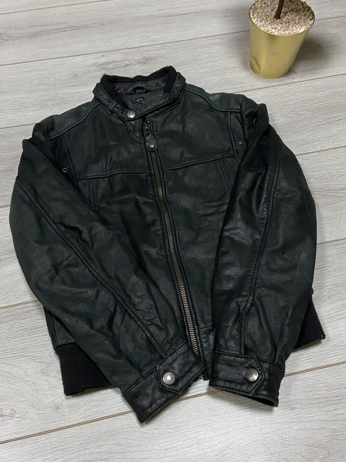 Genuine Leather Redskins leather moto jacket zip Size US S / EU 44-46 / 1 - 6 Thumbnail