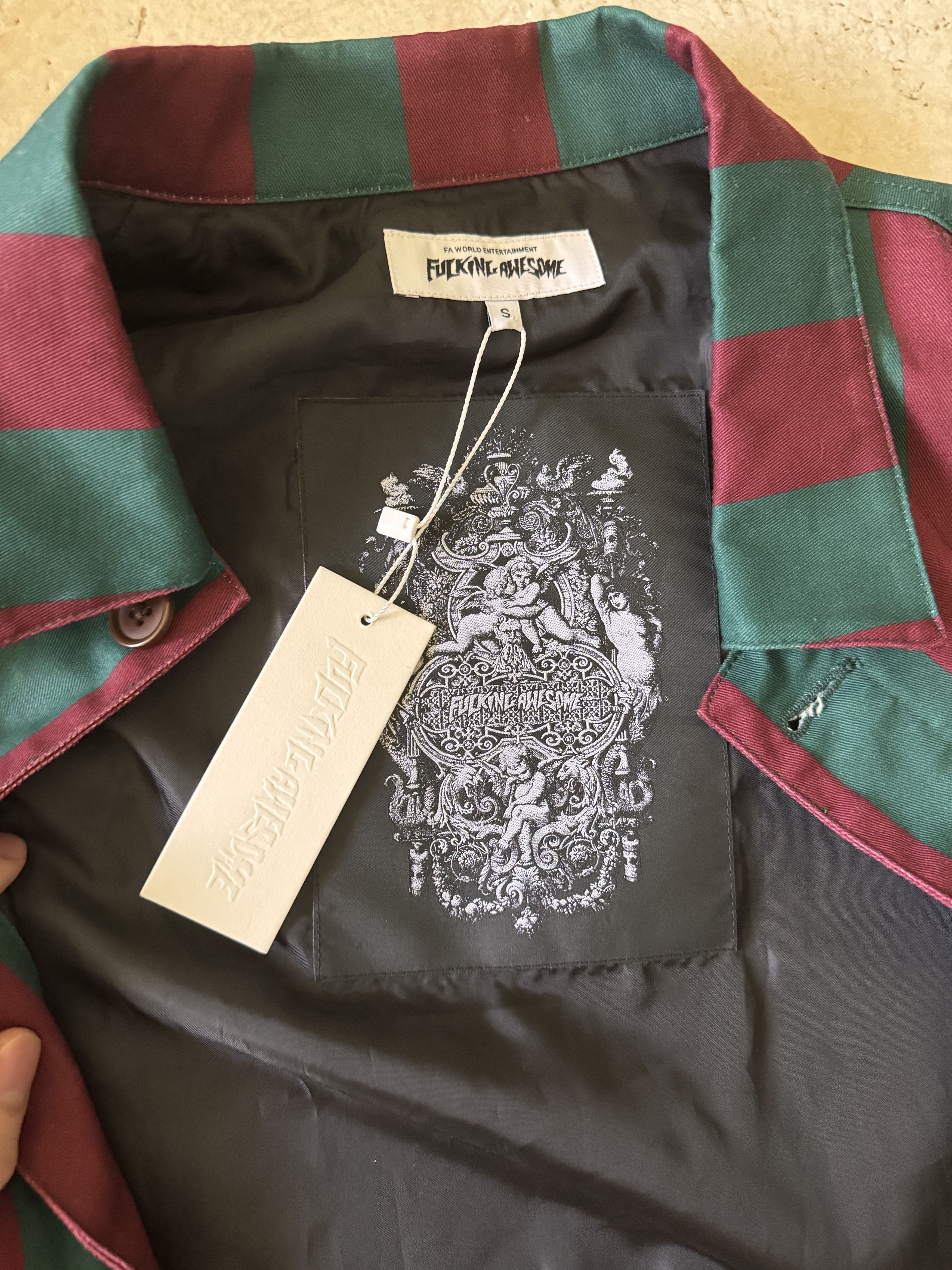 Fucking Awesome Fucking Awesome - Filigree Striped Chore Jacket Size US S / EU 44-46 / 1 - 2 Thumbnail