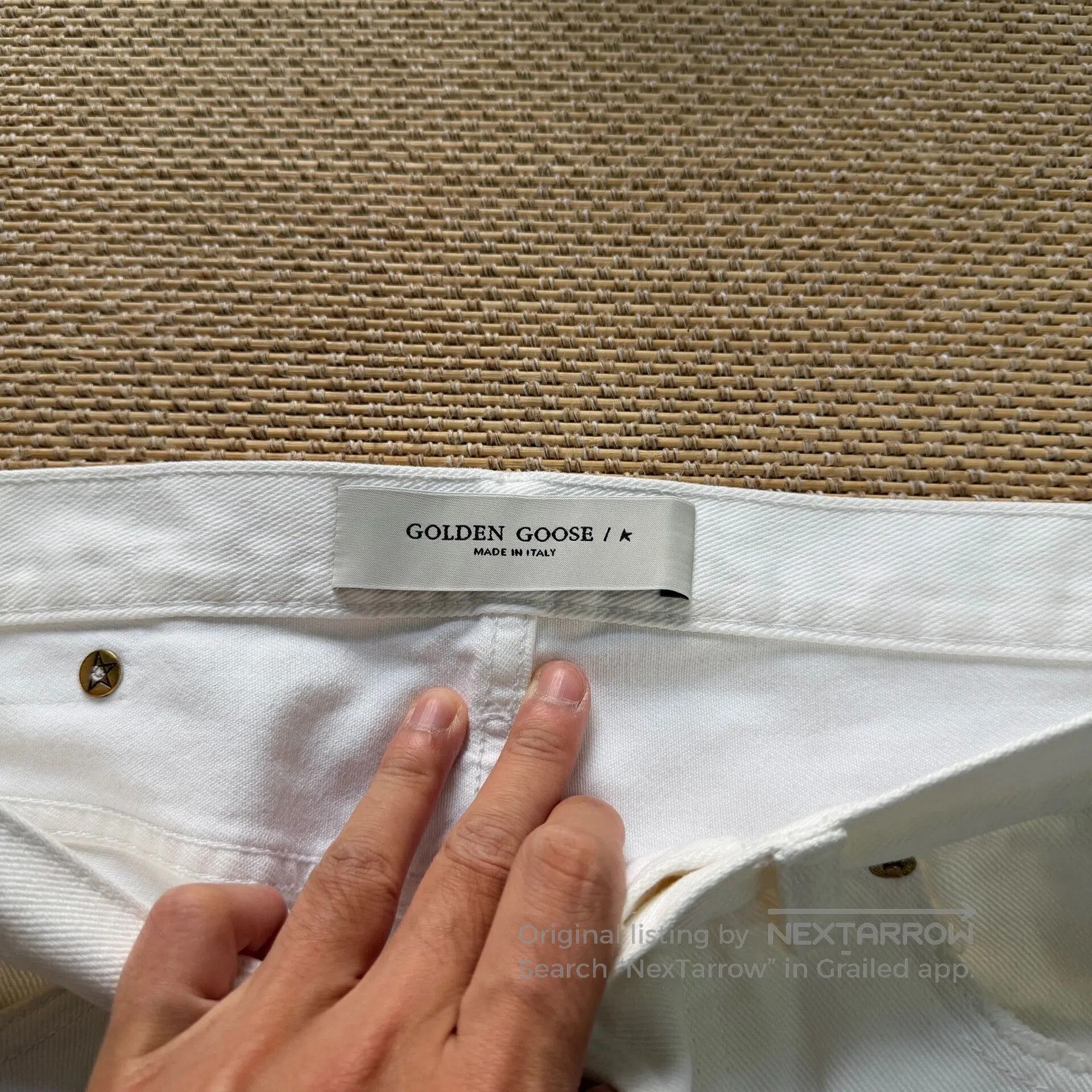 Golden Goose Golden Goose White Distressed Denim Pants. Size US 31 - 4 Thumbnail