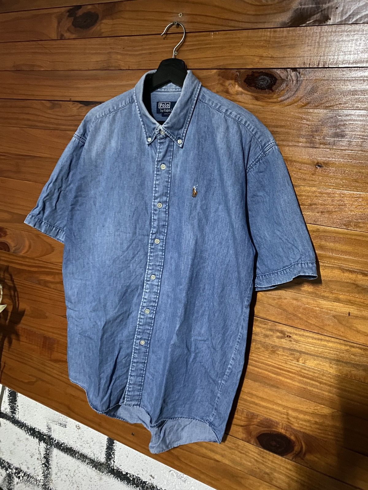 Polo Ralph Lauren Polo by Ralph Lauren Denim Short Sleeve Shirt | Classic Blue Size US L / EU 52-54 / 3 - 4 Thumbnail