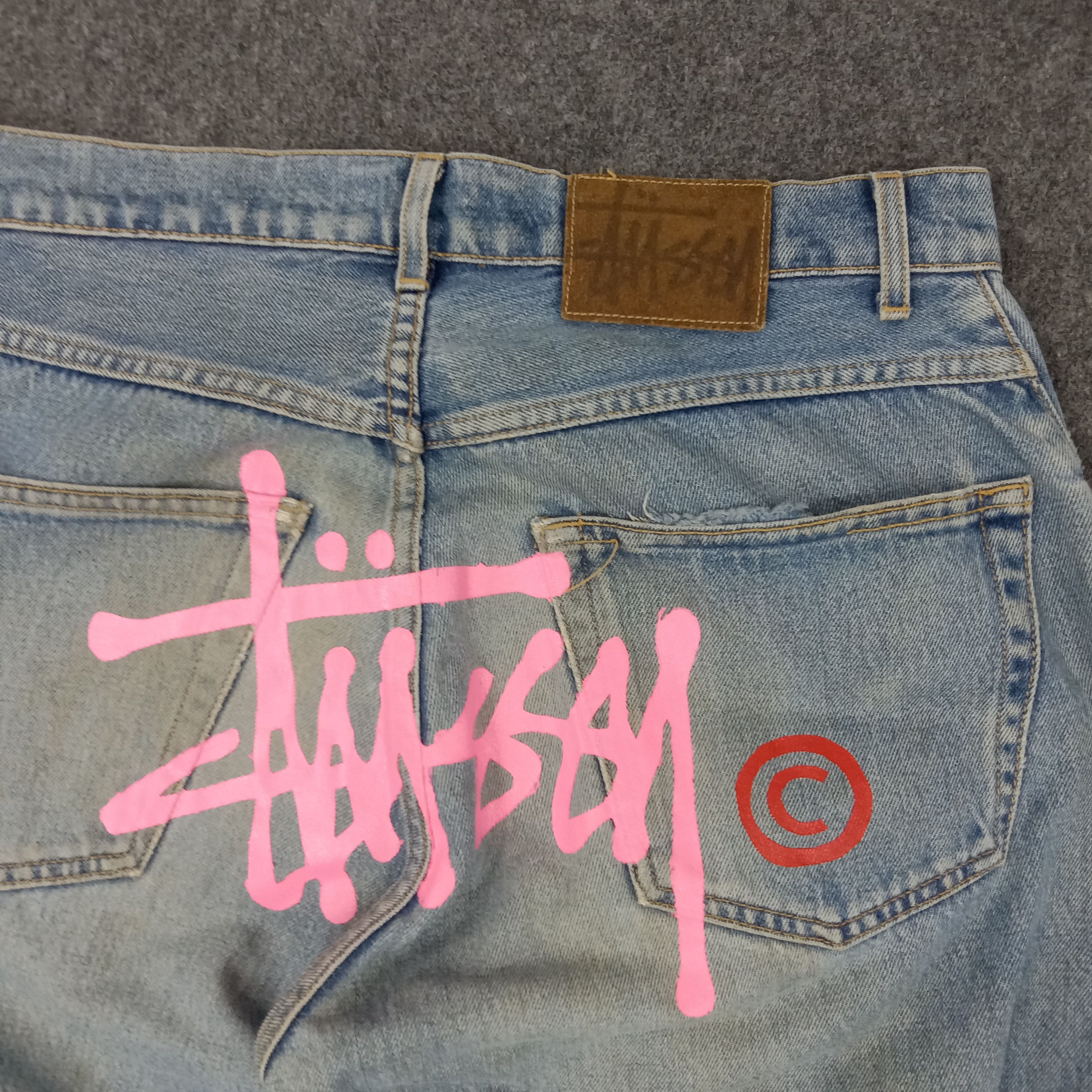 Japanese Brand × Stussy × Vintage Stussy American Streetwear Style Denim Jeans C217N28 Size US 32 / EU 48 - 3 Thumbnail