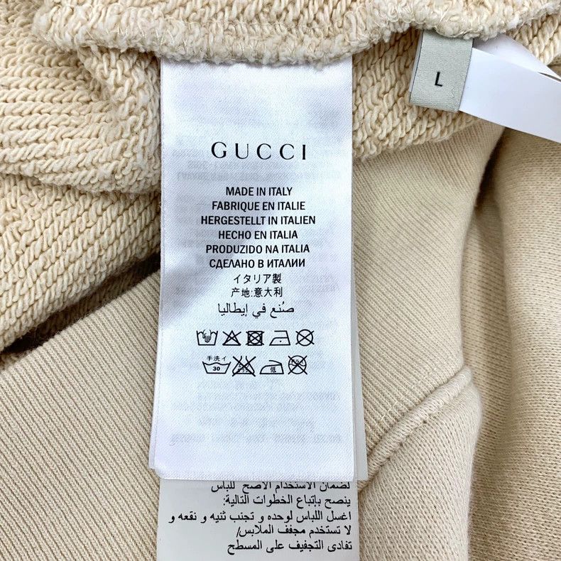 Gucci Gucci Beige logo cat sequin cotton hooded drawstring long-s Size US L / EU 52-54 / 3 - 7 Thumbnail