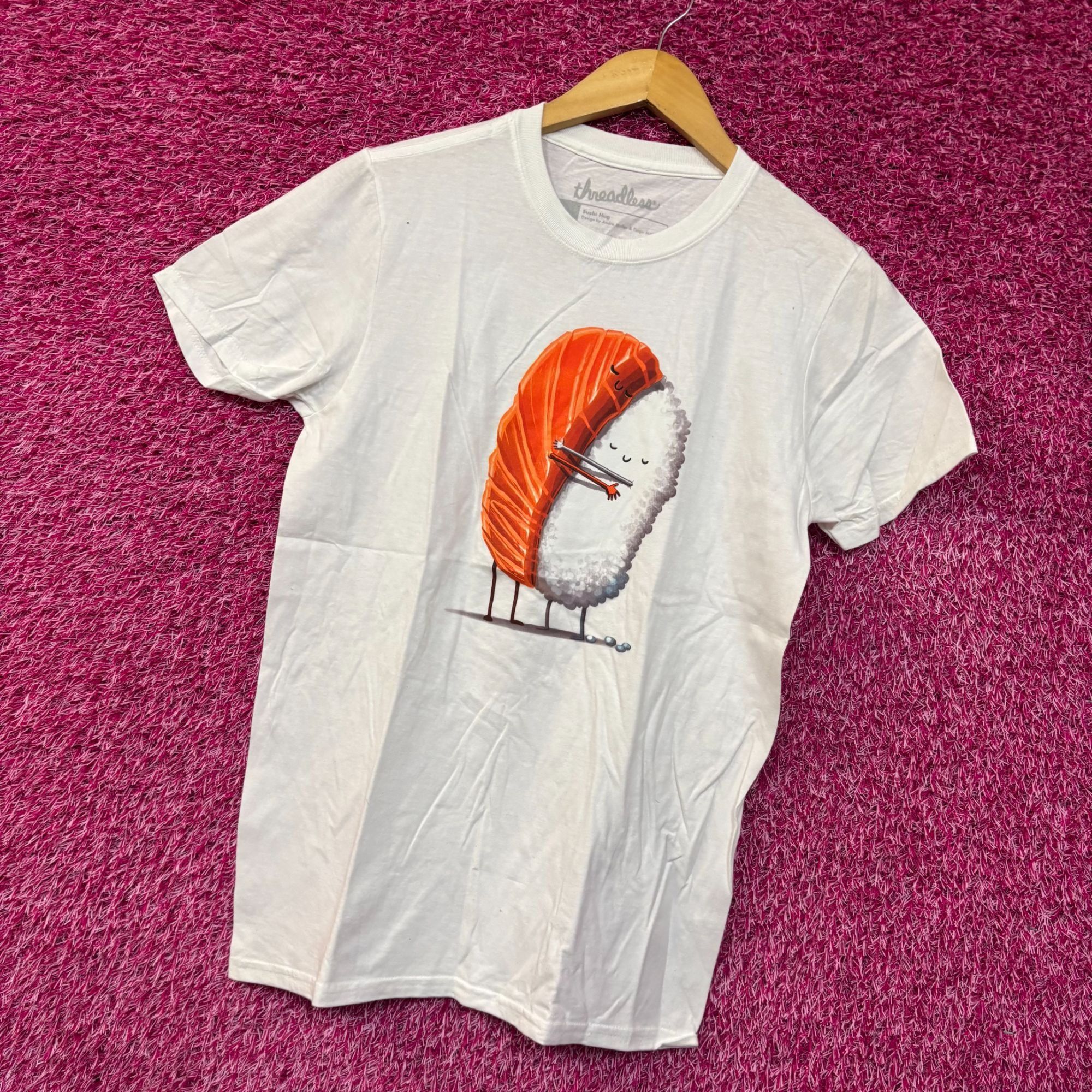 Threadless Threadless Sushi Hug Kawaii Graphic Design T-Shirt Small Size US S / EU 44-46 / 1 - 3 Thumbnail