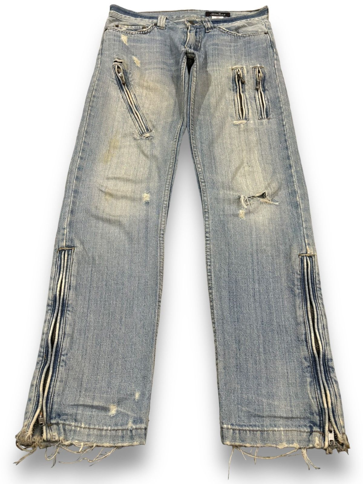 KMRii Vintage Kiliwatch Mud Wash Distressed Punk Grunge Jeans Size US 32 / EU 48 - 1 Thumbnail