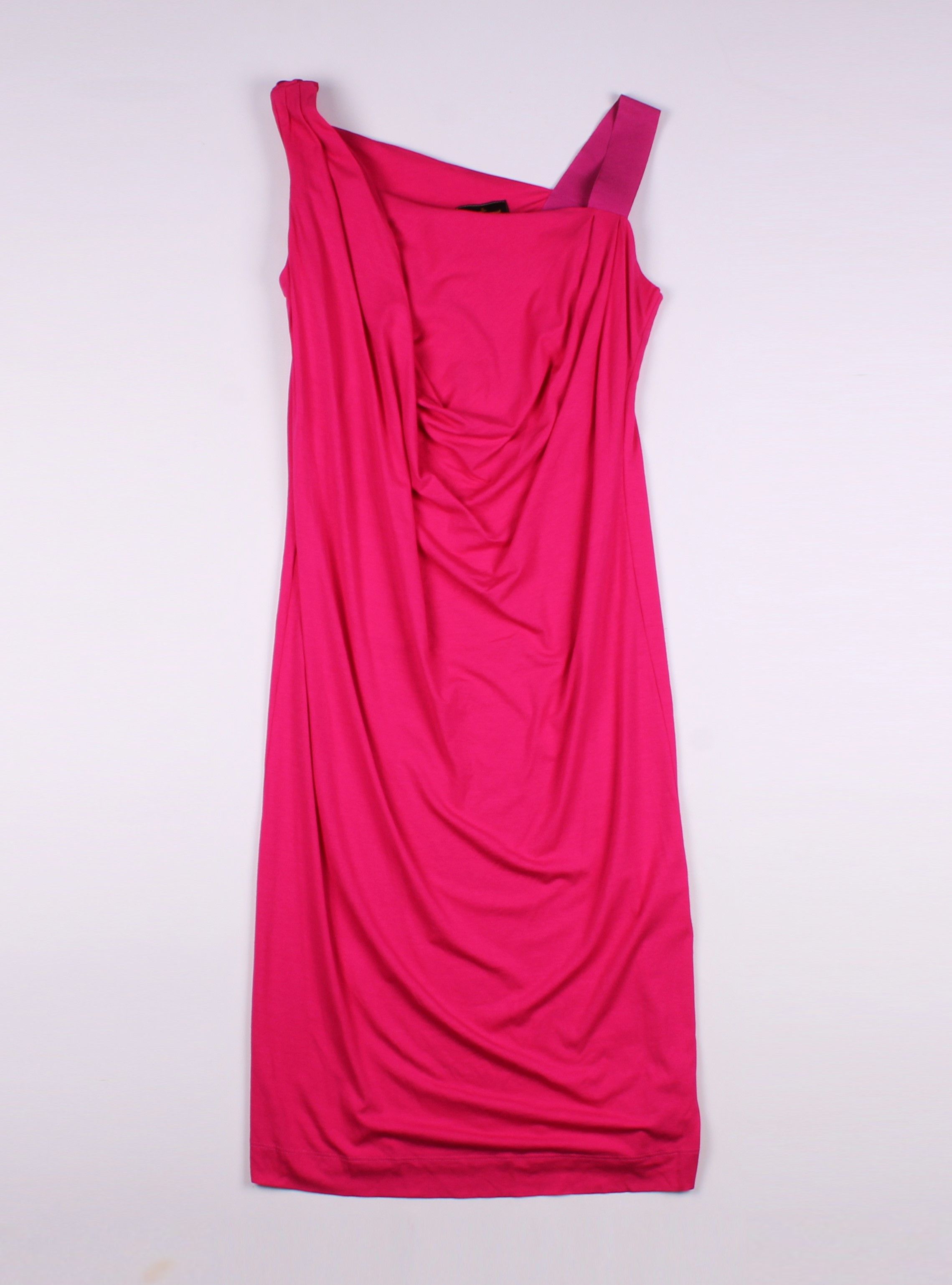 image of Vivienne Westwood Anglomania Draped Midi Dress in Pink, Women's (Size Medium)