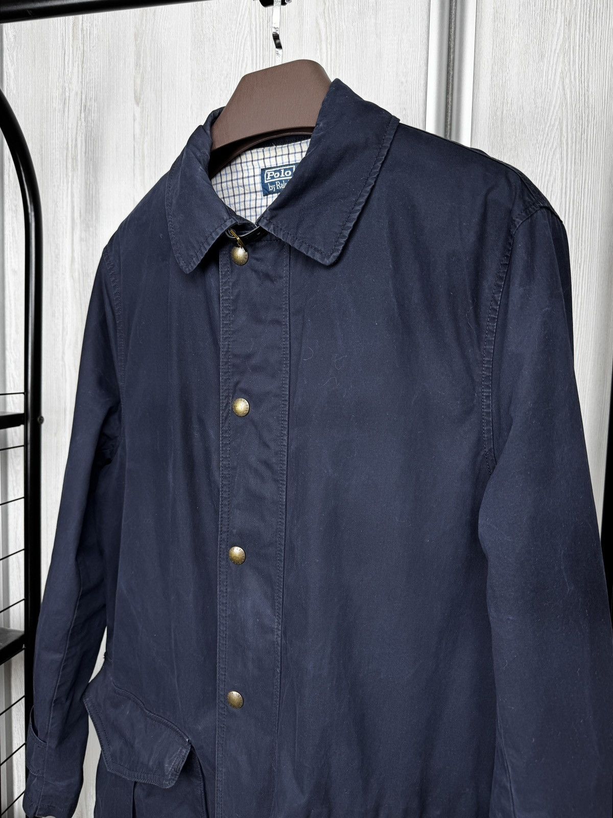 Polo Ralph Lauren Polo Ralph Lauren vintage navy blue cotton long jacket sz M Size US M / EU 48-50 / 2 - 6 Thumbnail