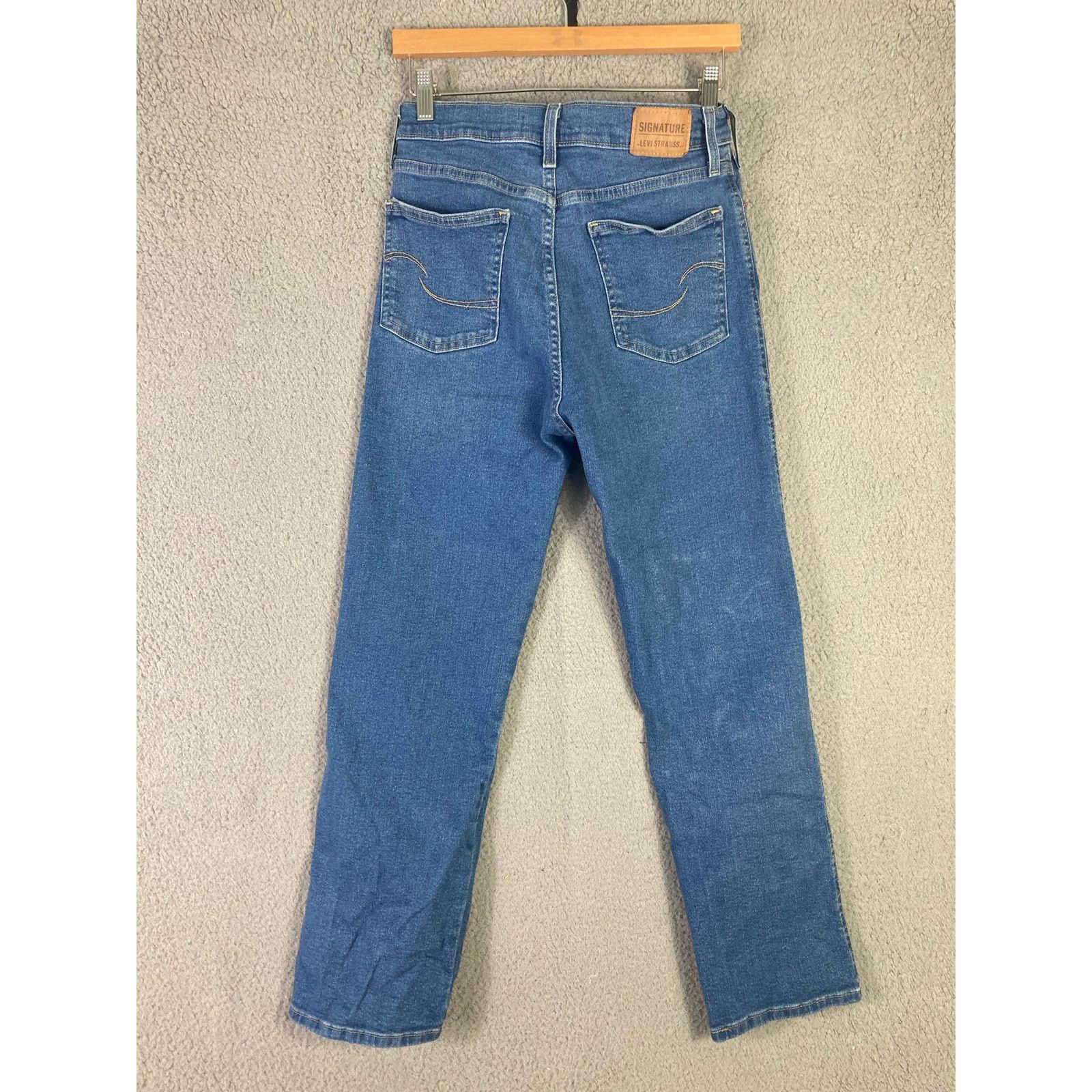 Levi's Levi's Women's High-Rise Distressed Straight Jeans Sz 7 Blue Size 27" / US 4 / IT 40 - 4 Thumbnail