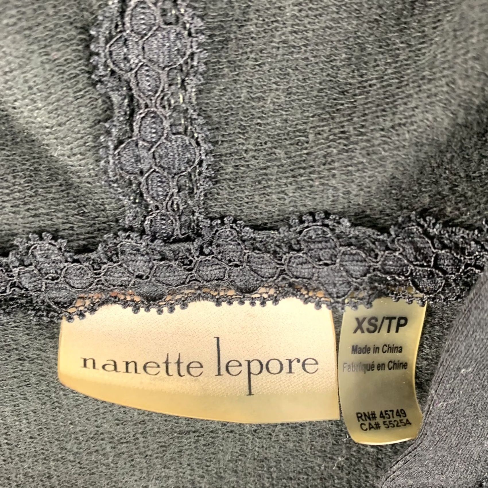 Nanette Lepore NANETTE LEPORE HOODED SHIRT WOMENS XS BLACK 3/4 SLEEVE Size XS / US 0-2 / IT 36-38 - 6 Thumbnail