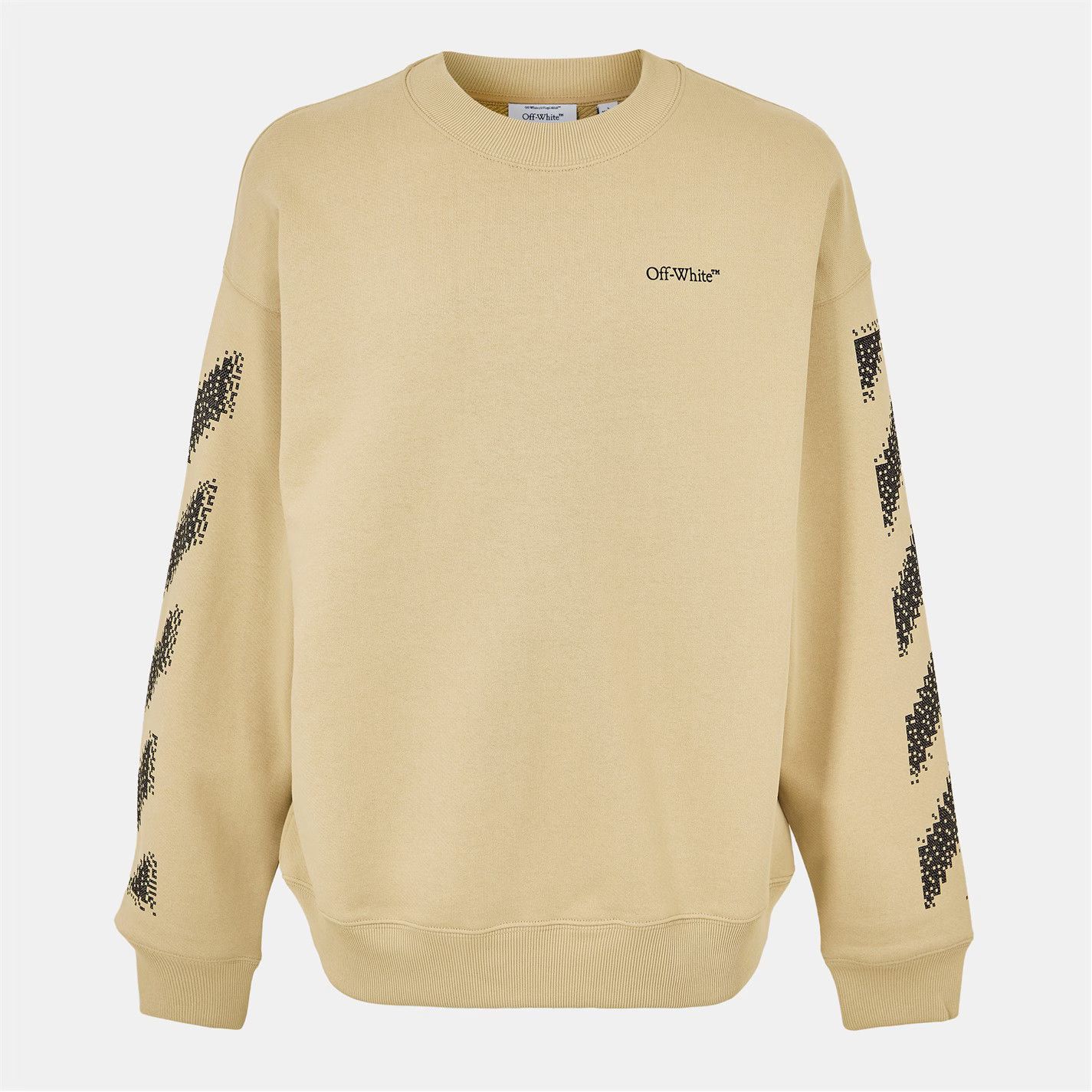 Off-White o1g2r1mq0226 Skate Relaxed Fit Crew Sweatshirt In Beige Size US S / EU 44-46 / 1 - 1 Thumbnail