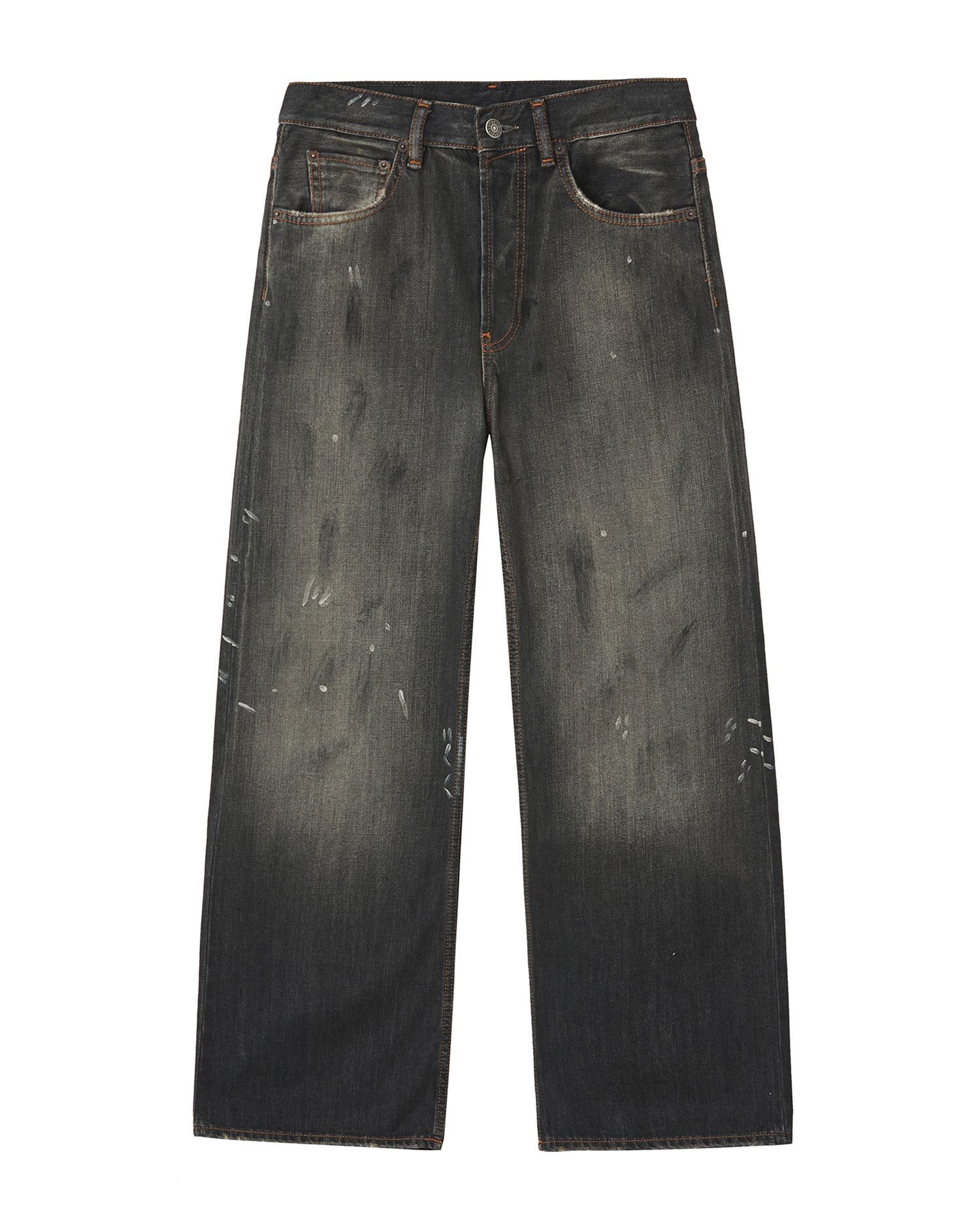 Acne Studios Acne Studios 2006F LOOSE FIT Splatter Straight Jeans Size 27" / US 4 / IT 40 - 1 Thumbnail