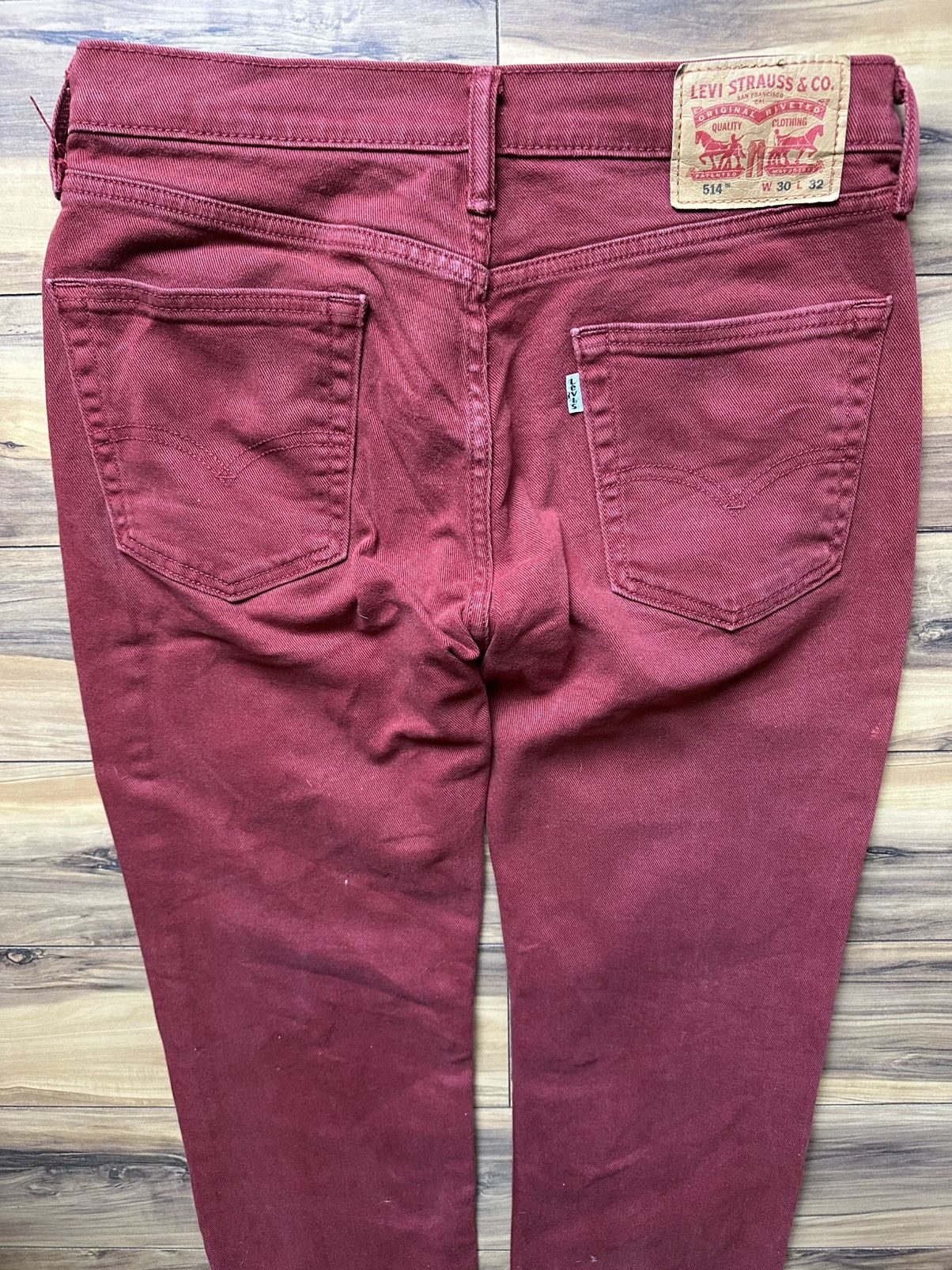 Levi's Burgundy 514 Levi's Denim Jeans Size US 30 / EU 46 - 6 Thumbnail