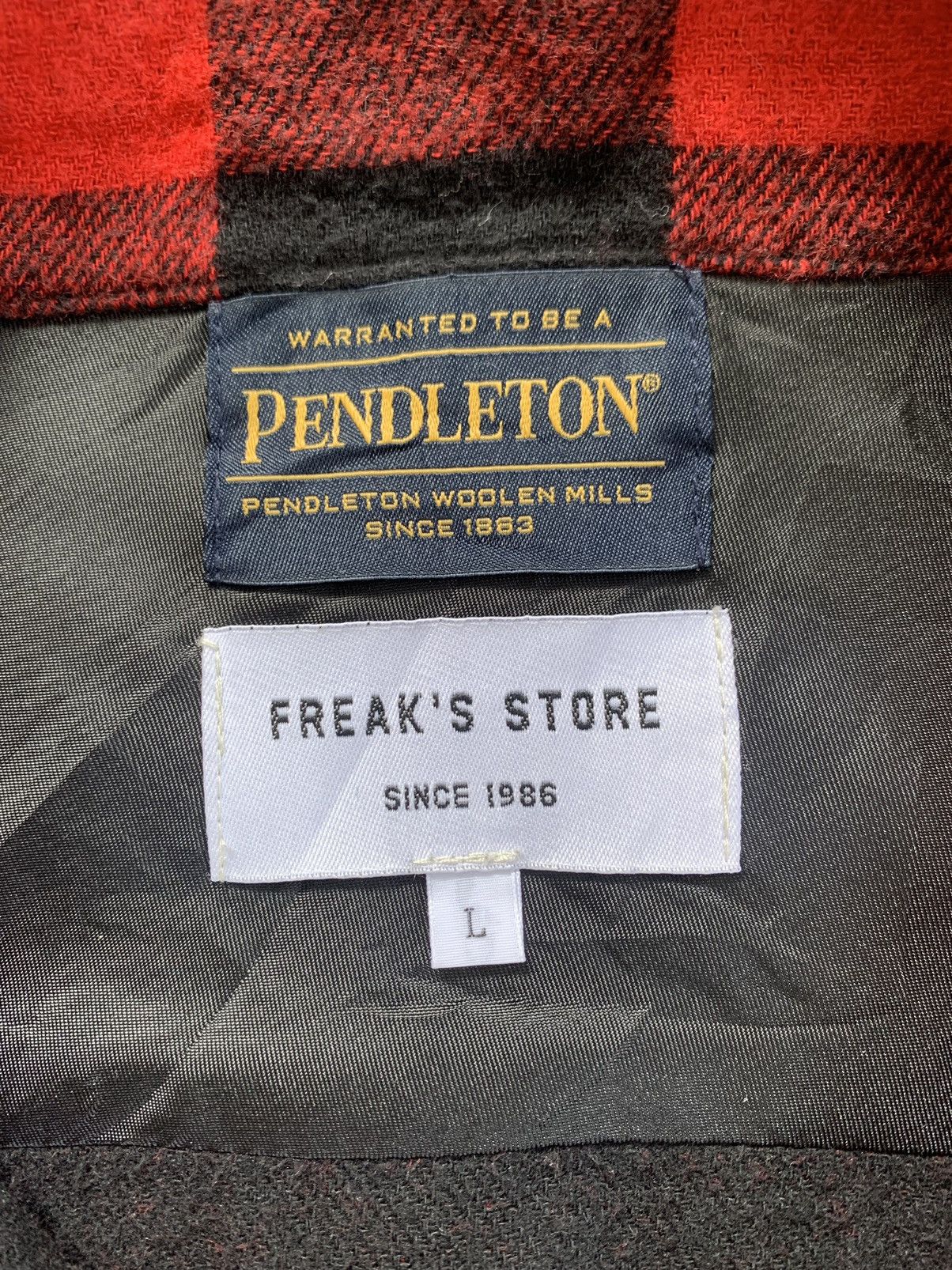 Pendleton Pendleton Freak's Store Wool Red Tartan Flannel Jacket Size US L / EU 52-54 / 3 - 11 Thumbnail