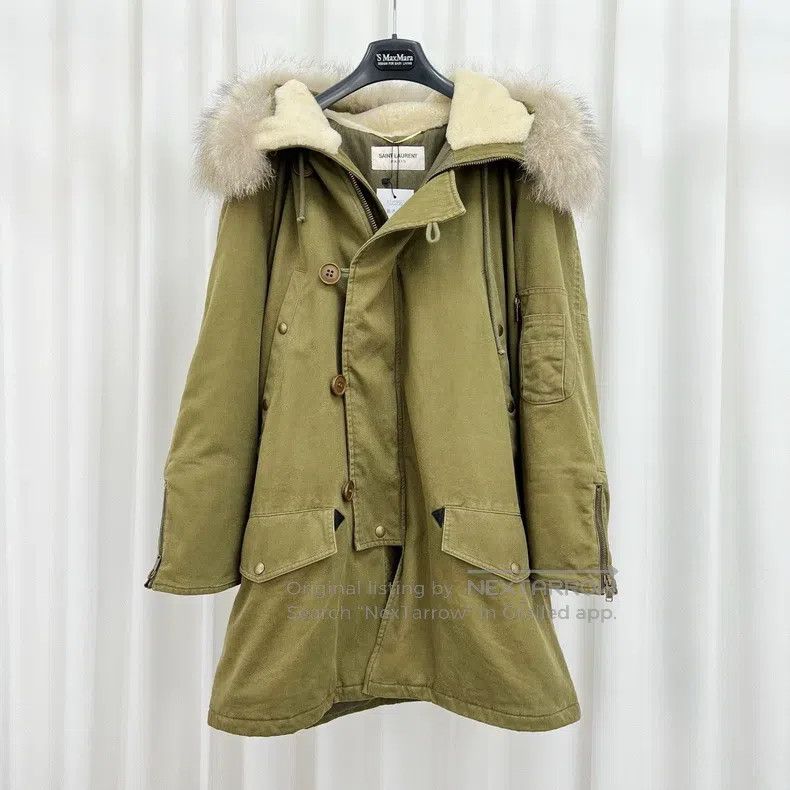 Other Saint Laurent Paris Wolf fur lamb skin parka Size US M / EU 48-50 / 2 - 1 Thumbnail