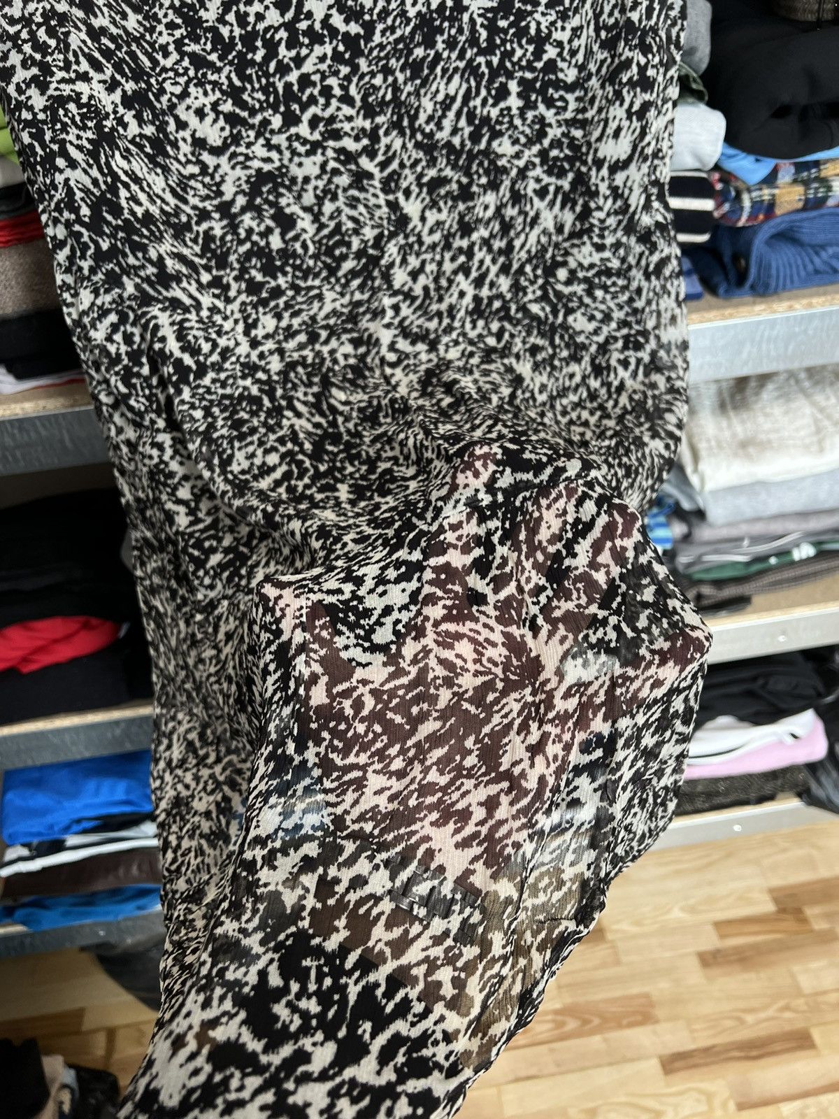 Designer × ba&sh Ba&sh Leopard Printed Chiffon Zipper Maxi A-Line Skirt Sz 1 Size 25" / US 0 / IT 36 - 3 Thumbnail
