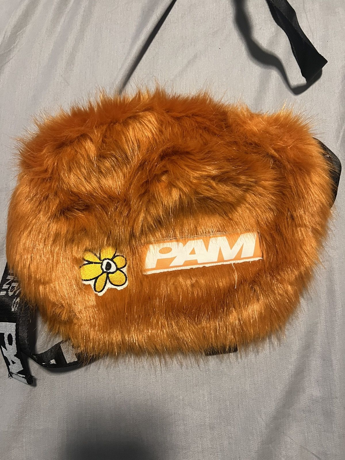 Perks And Mini Perks And Mini Petal Patch Faux-Fur Shoulder Bag - Orange Size ONE SIZE - 1 Thumbnail